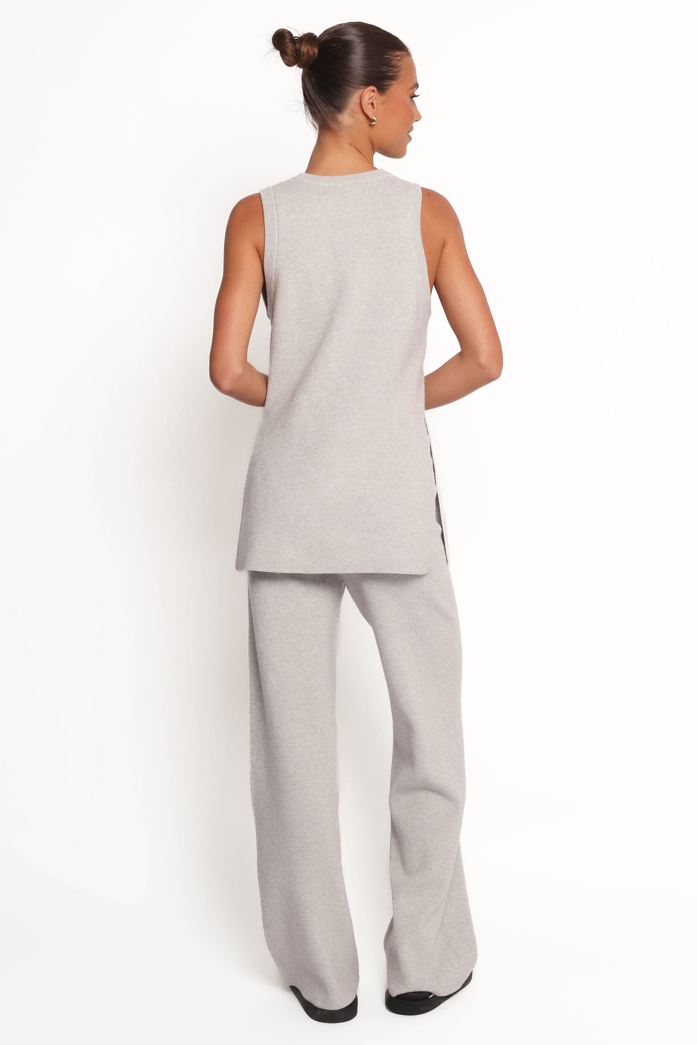 Ellory Knitted Pant Set - Light Grey - Image 3