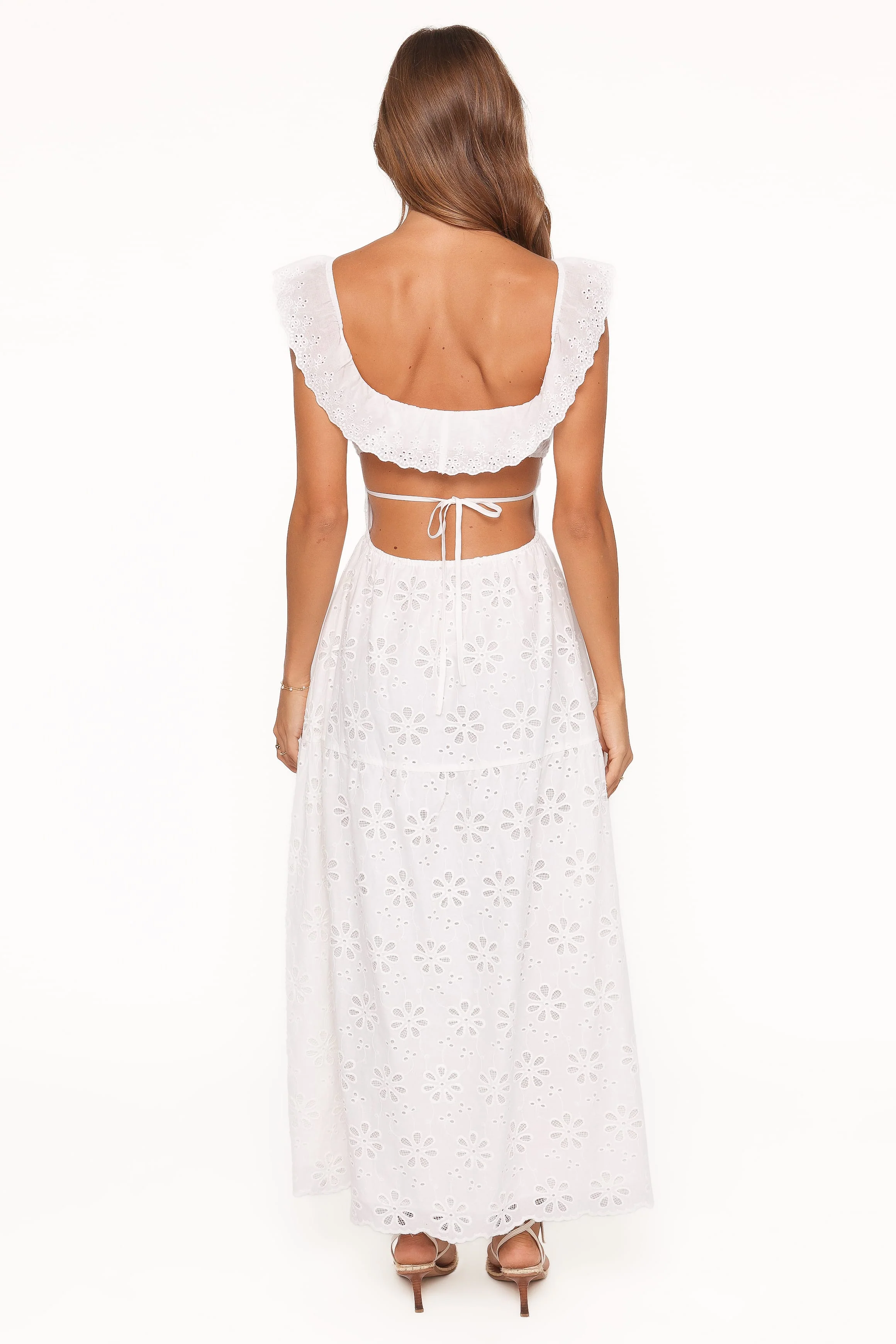 Elwyn Maxi Dress - White Broderie - Image 5