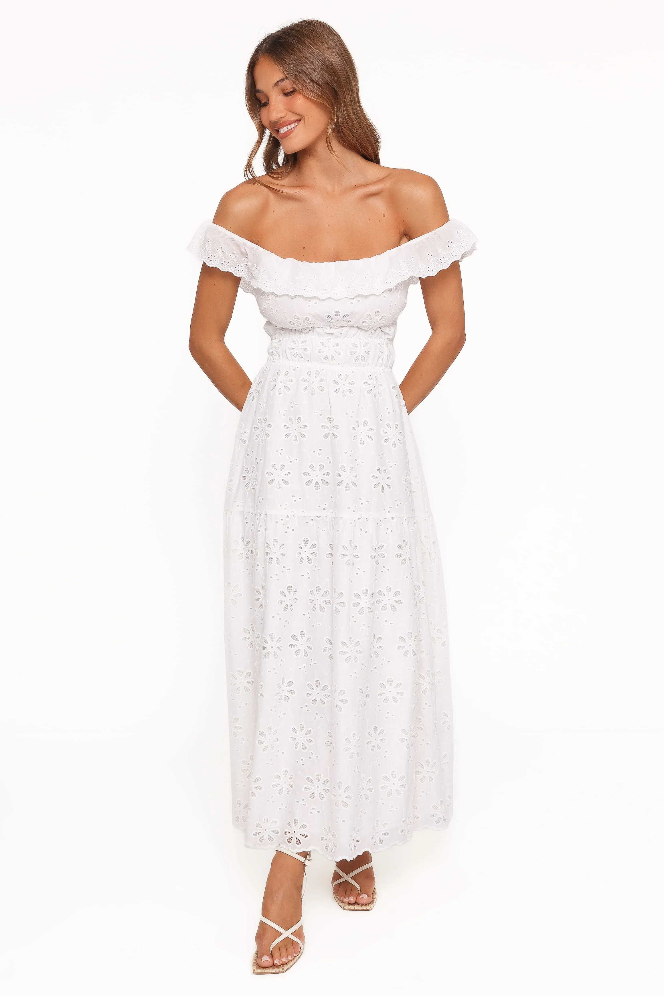 Elwyn Maxi Dress - White Broderie - Image 6