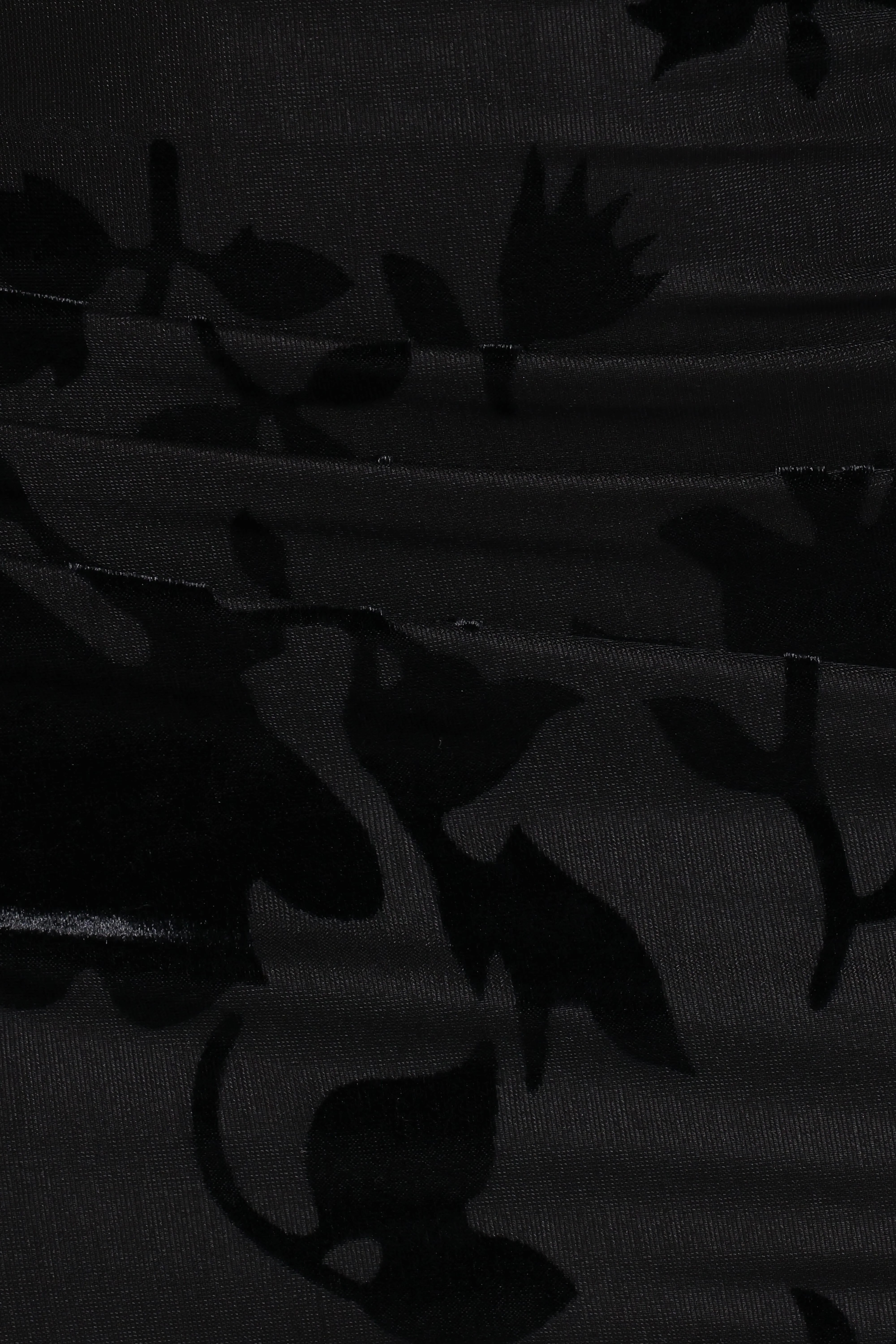 Emily Burnout Velvet Skirt - Black - Image 6