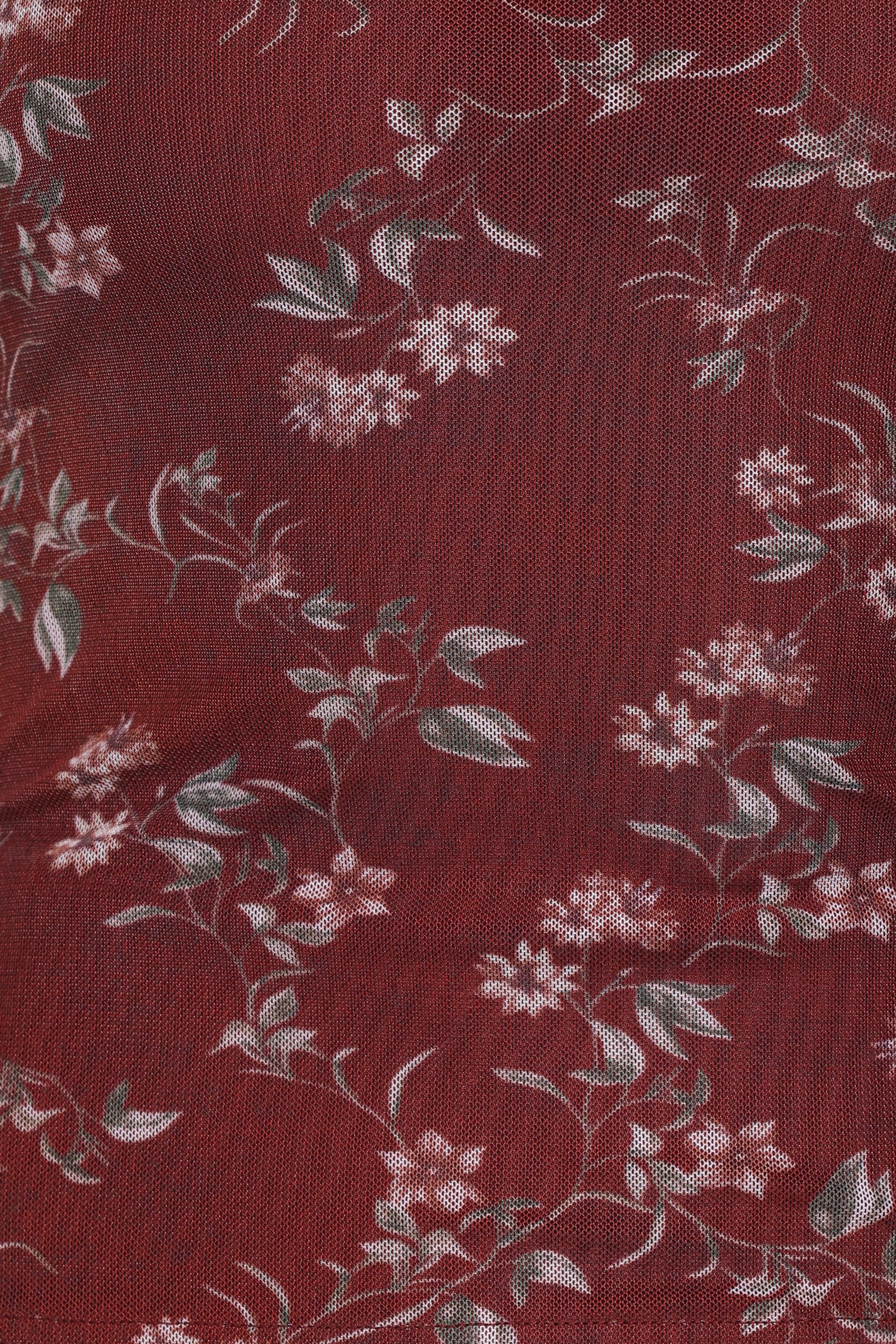 Ermen Mesh Top - Rust Floral - Image 7
