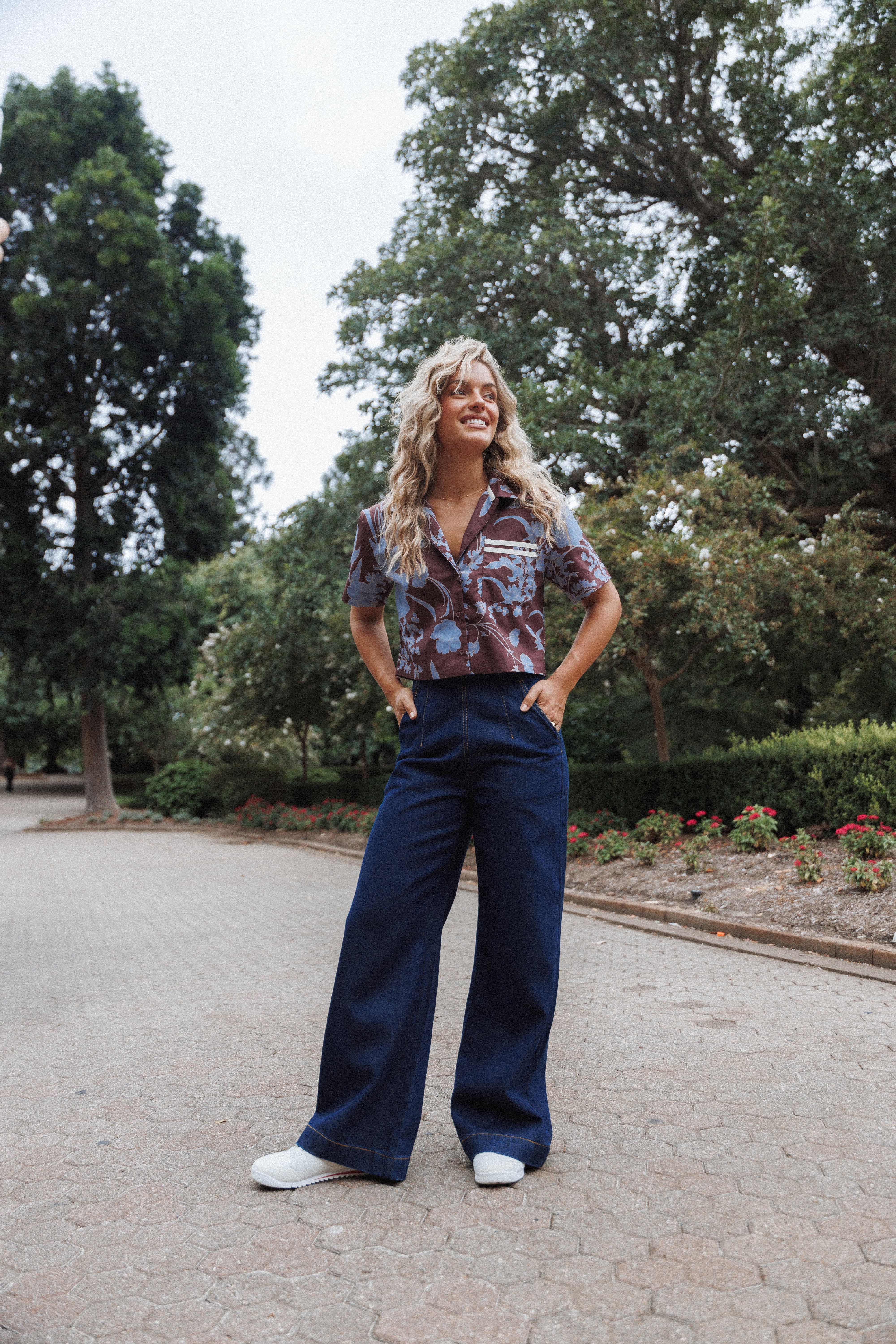 Evandra Straight Leg Denim Trouser Pant - Indigo - Image 7