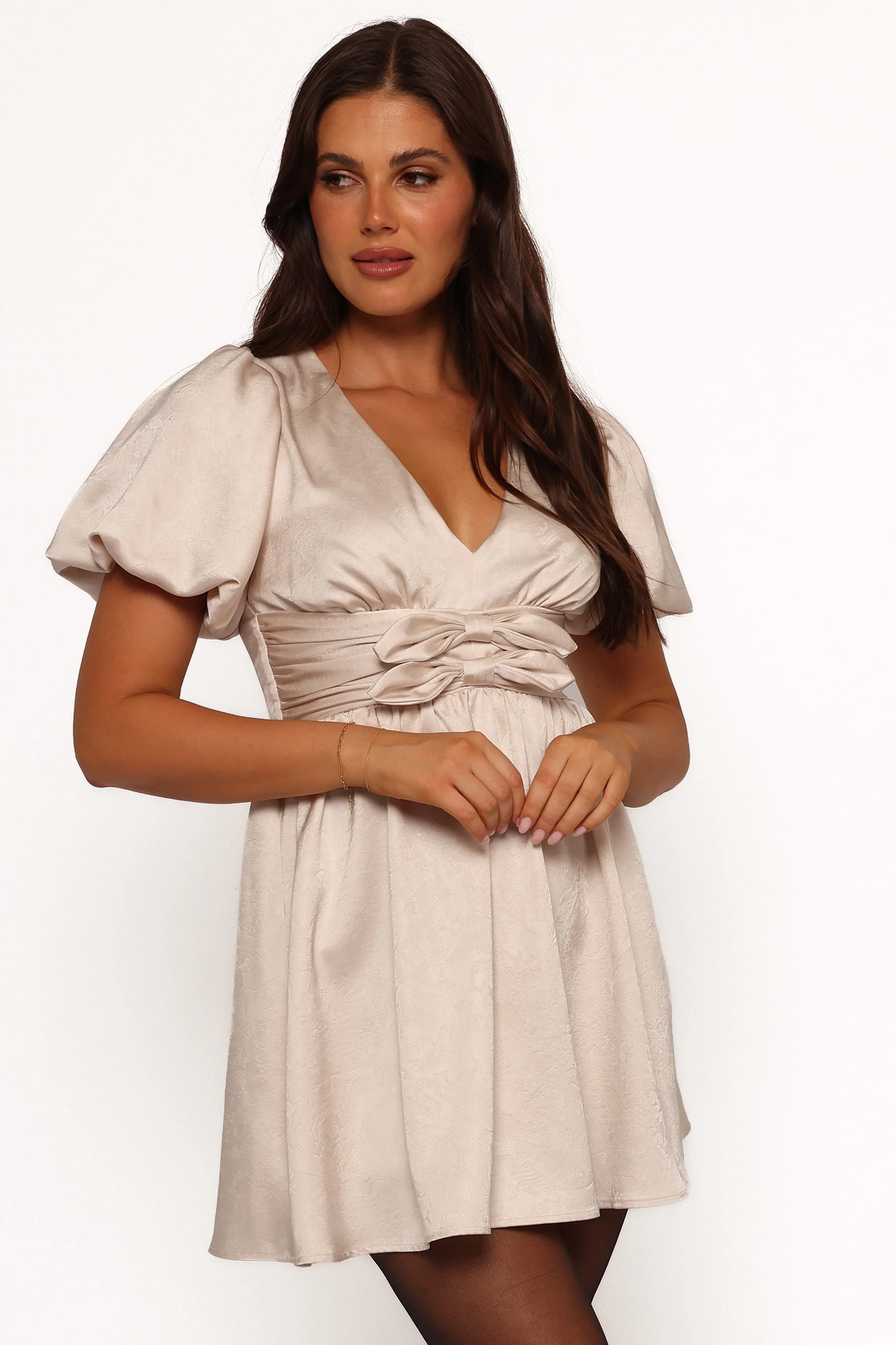 Everton Mini Dress - Beige - Image 7