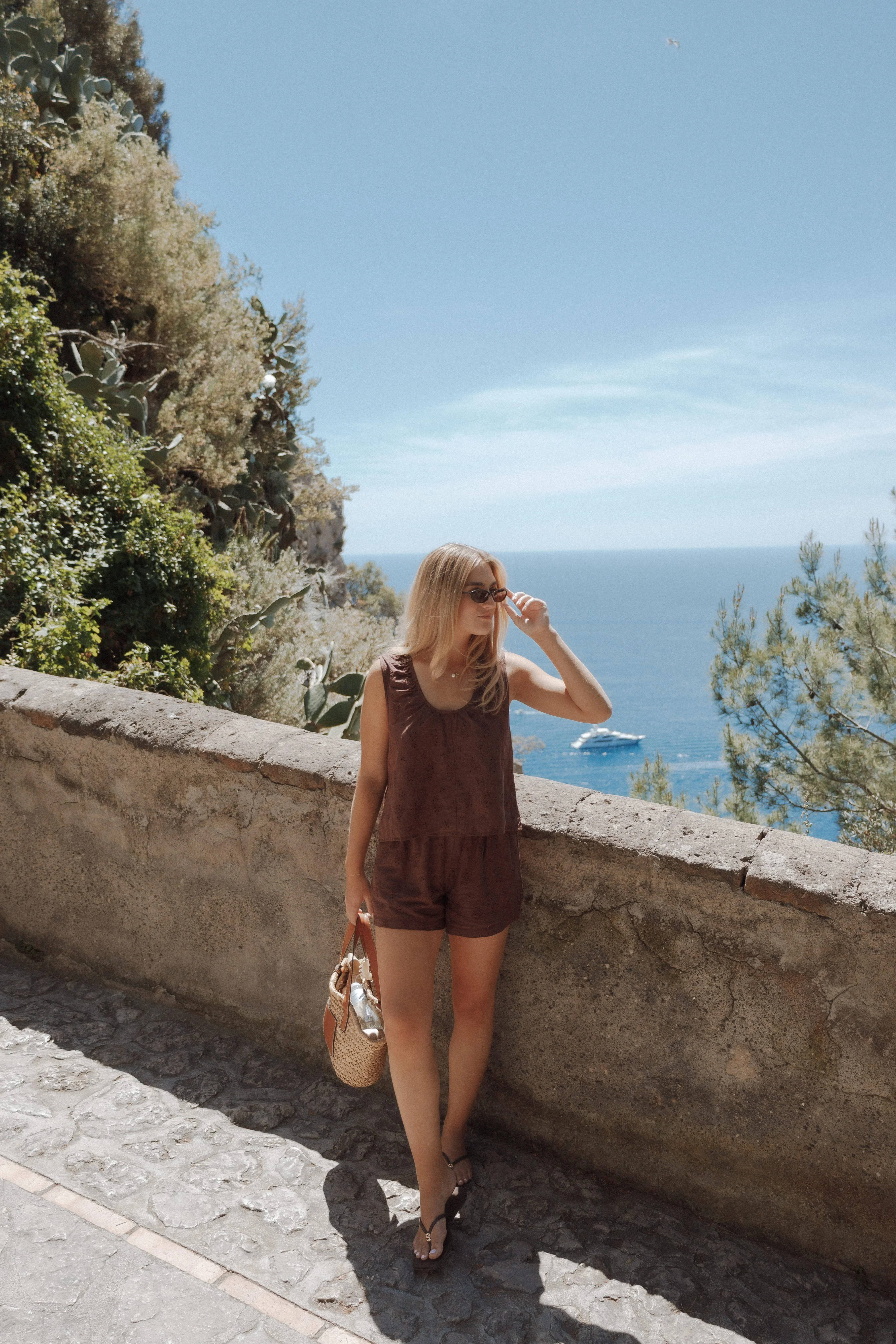 Faela Short Set - Brown Broderie - Image 8