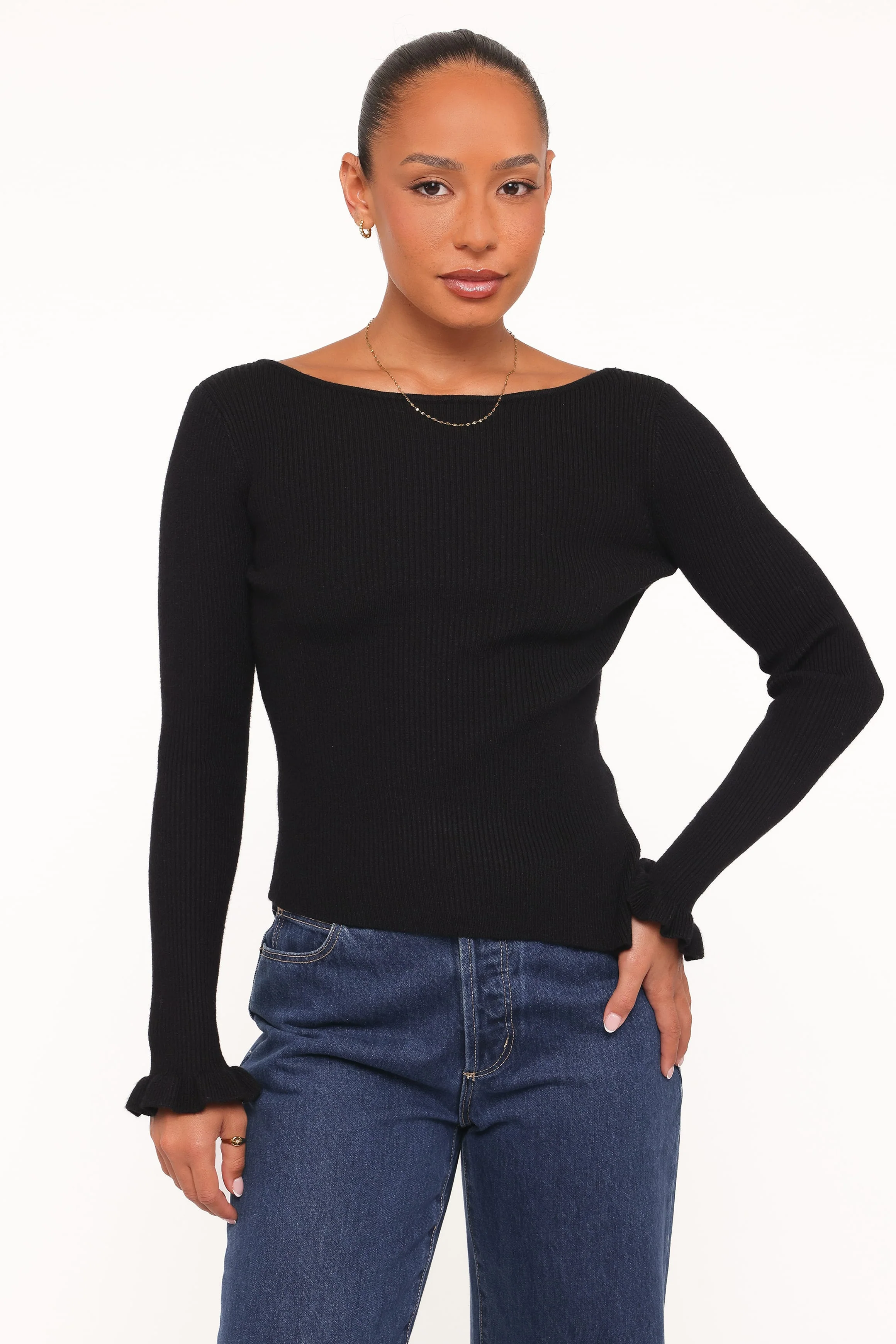 Fiana Knitted Top - Black - Image 5