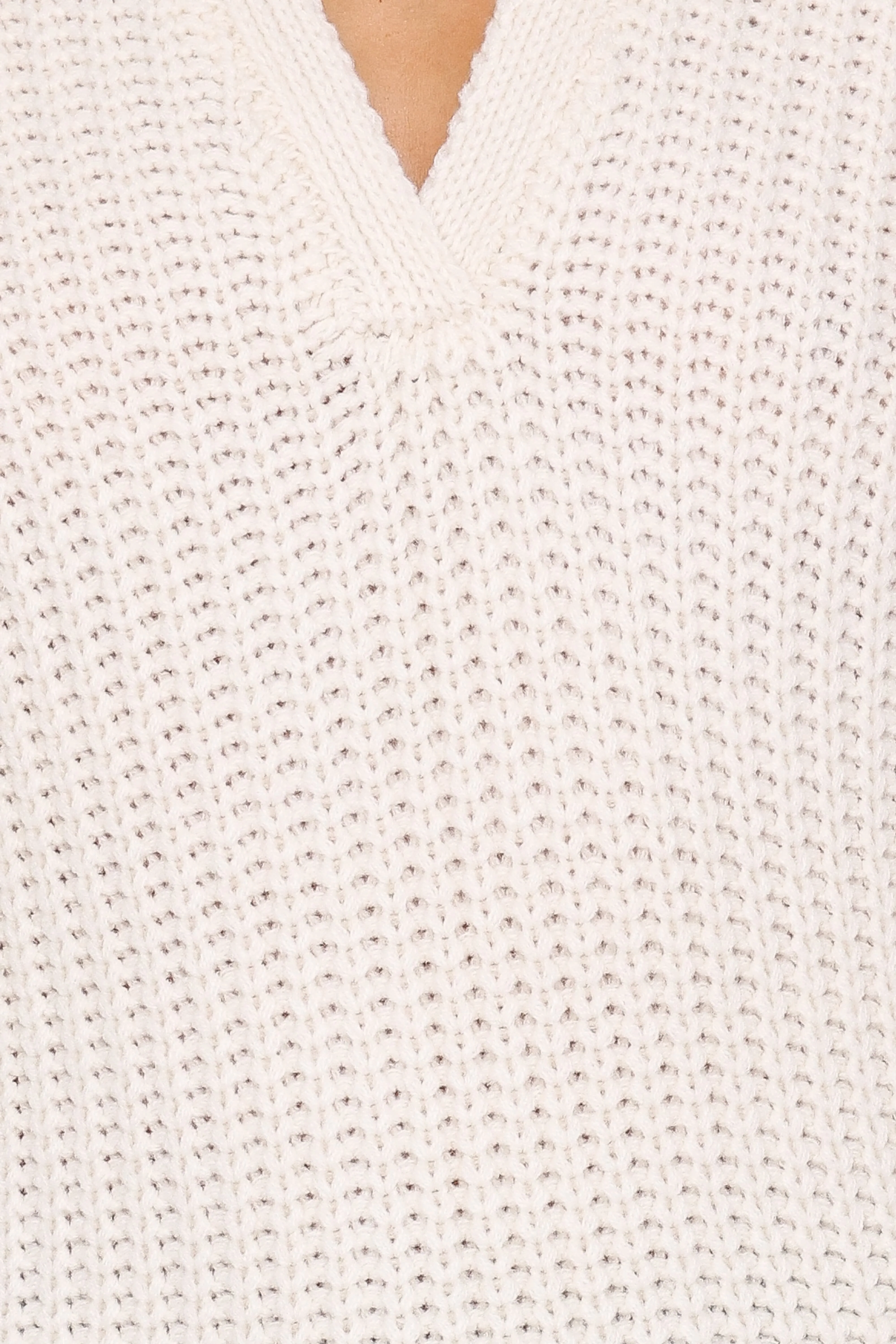 Fitzgerald Pointelle Polo Sweater - Cream - Image 7