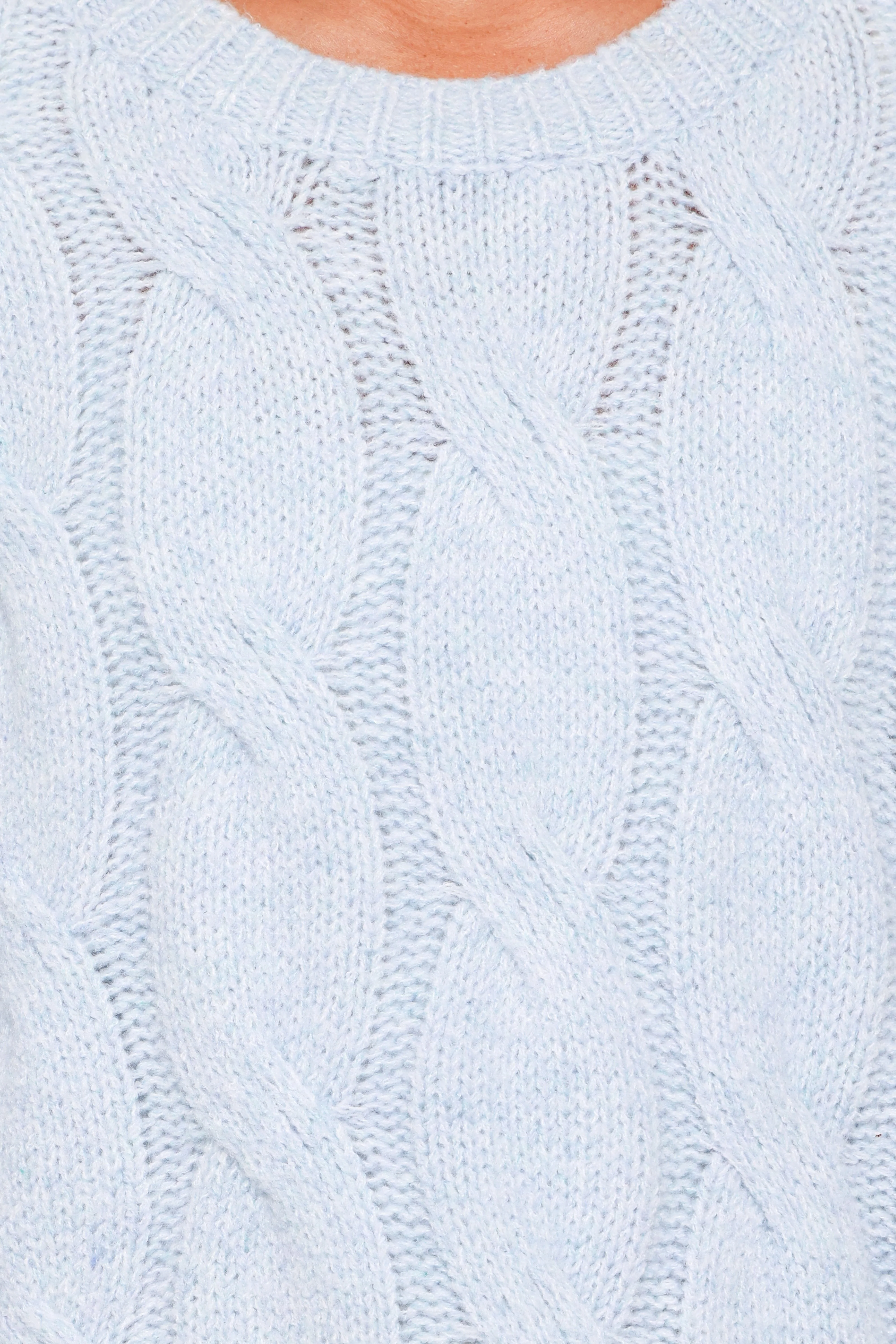 Fleming Cable Knit Sweater - Light Blue - Image 7