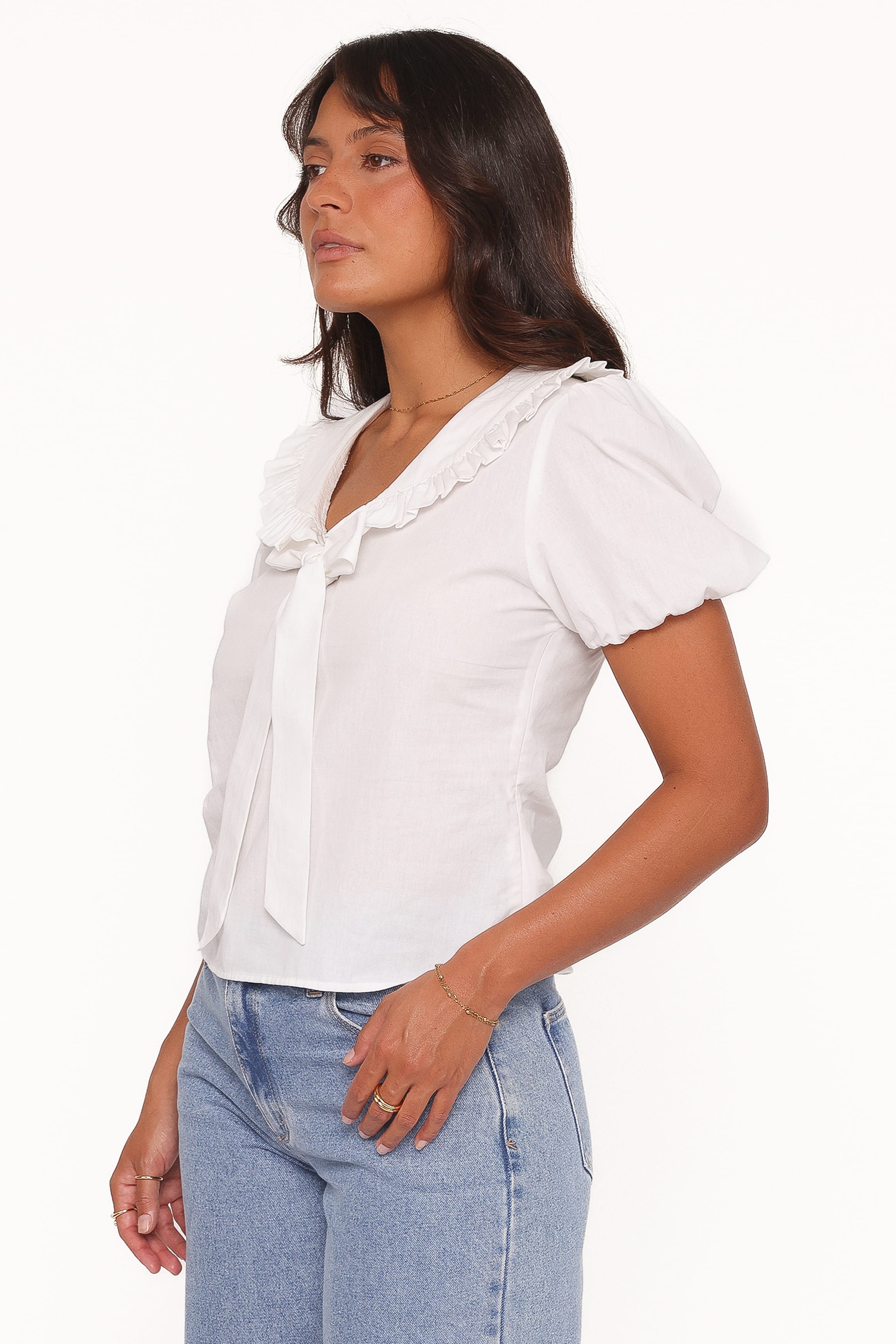 Fleming Frill Collar Shirt - White - Image 4
