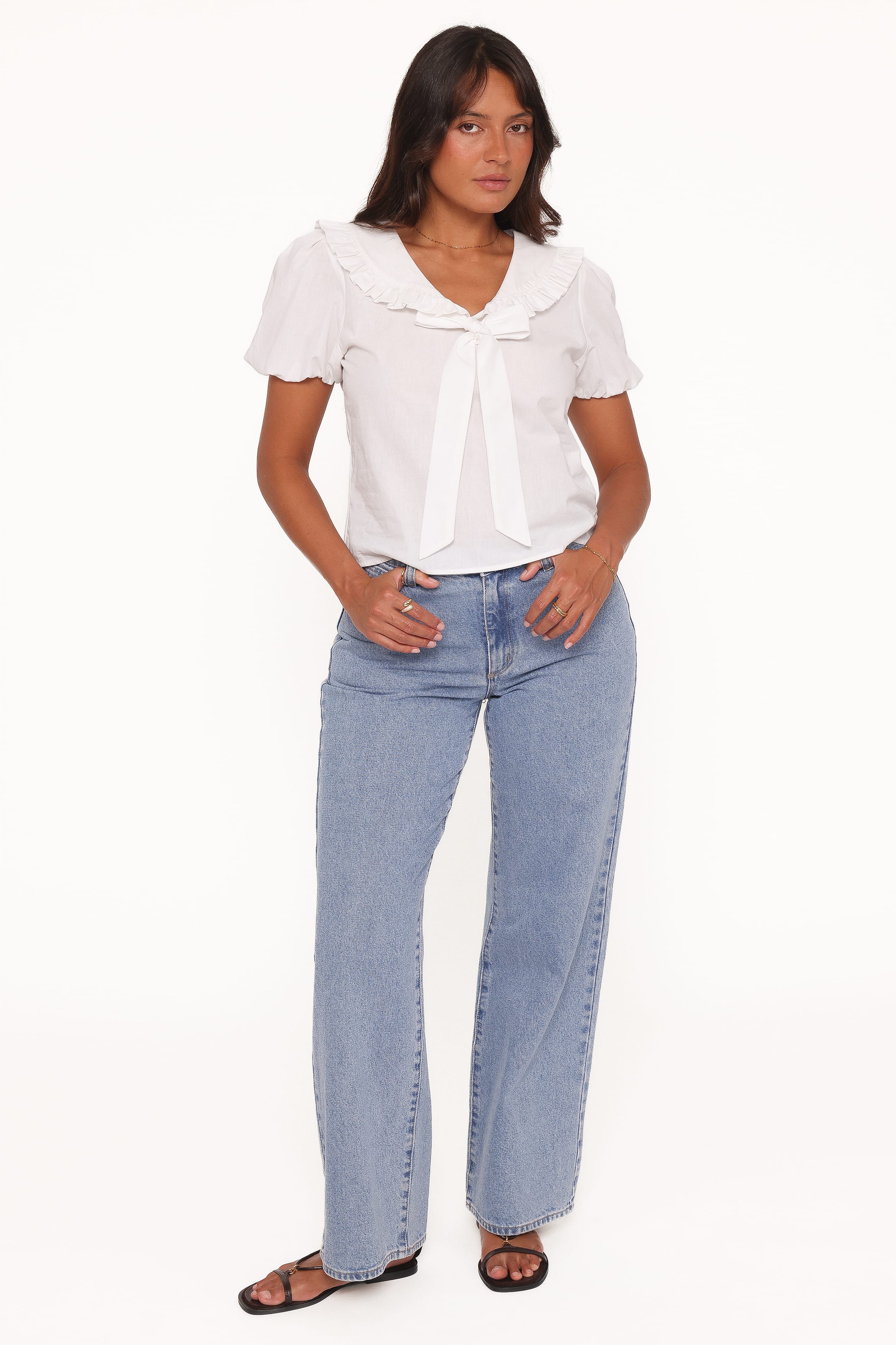 Fleming Frill Collar Shirt - White - Image 6