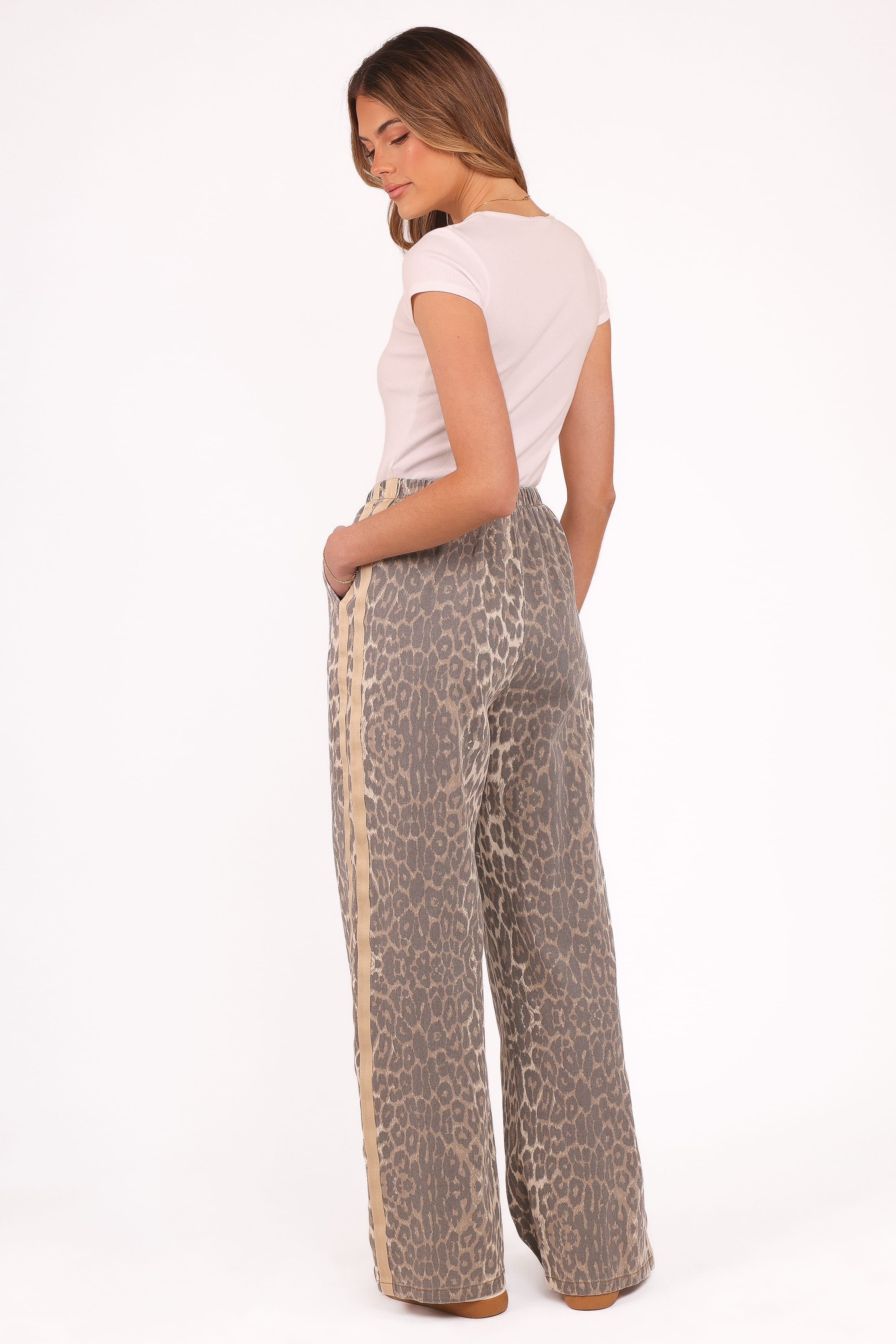 Fletcher Denim Racer Pants - Leopard - Image 6
