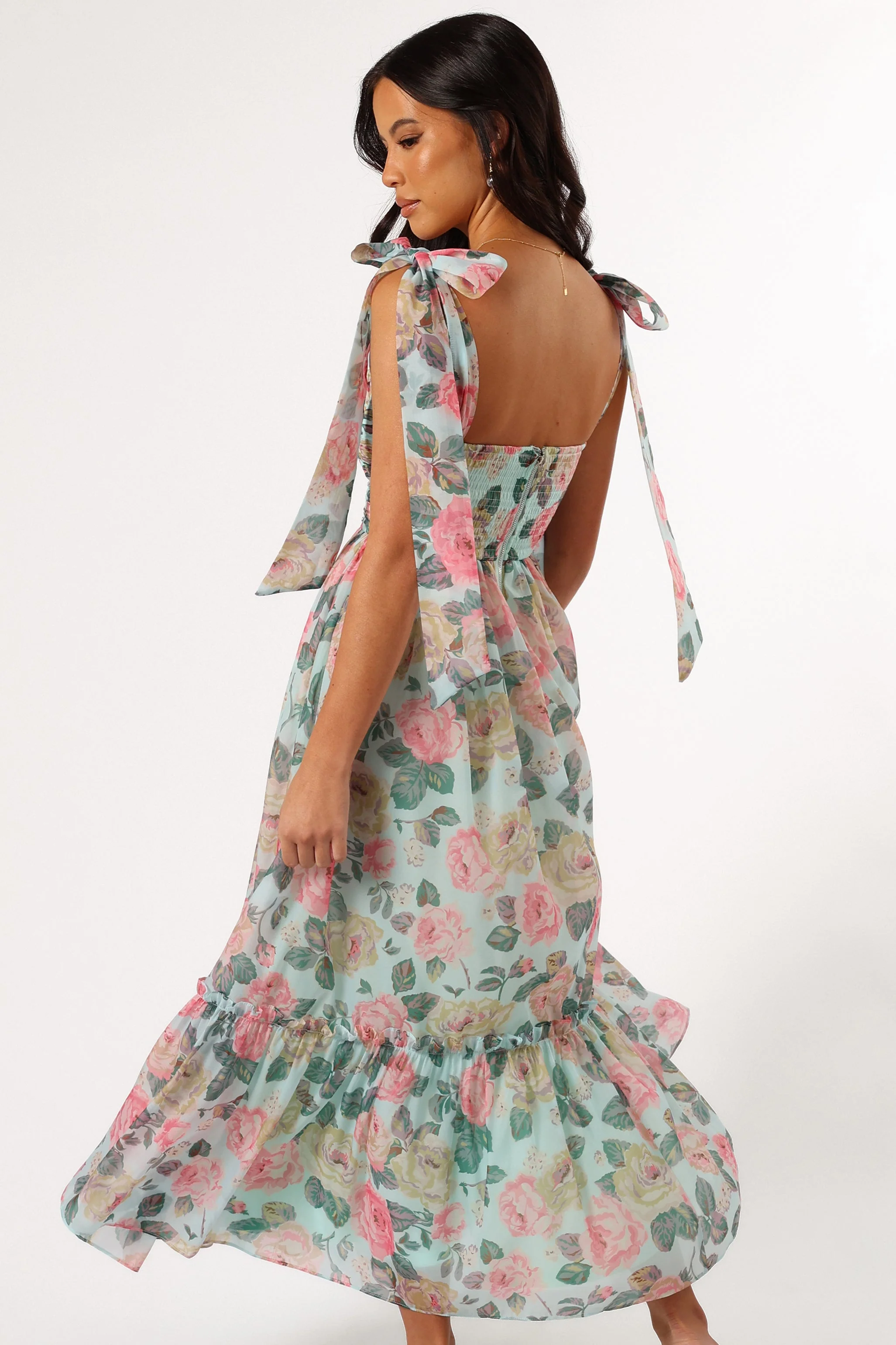 Floret Midi Dress - Blue Multi - Image 3