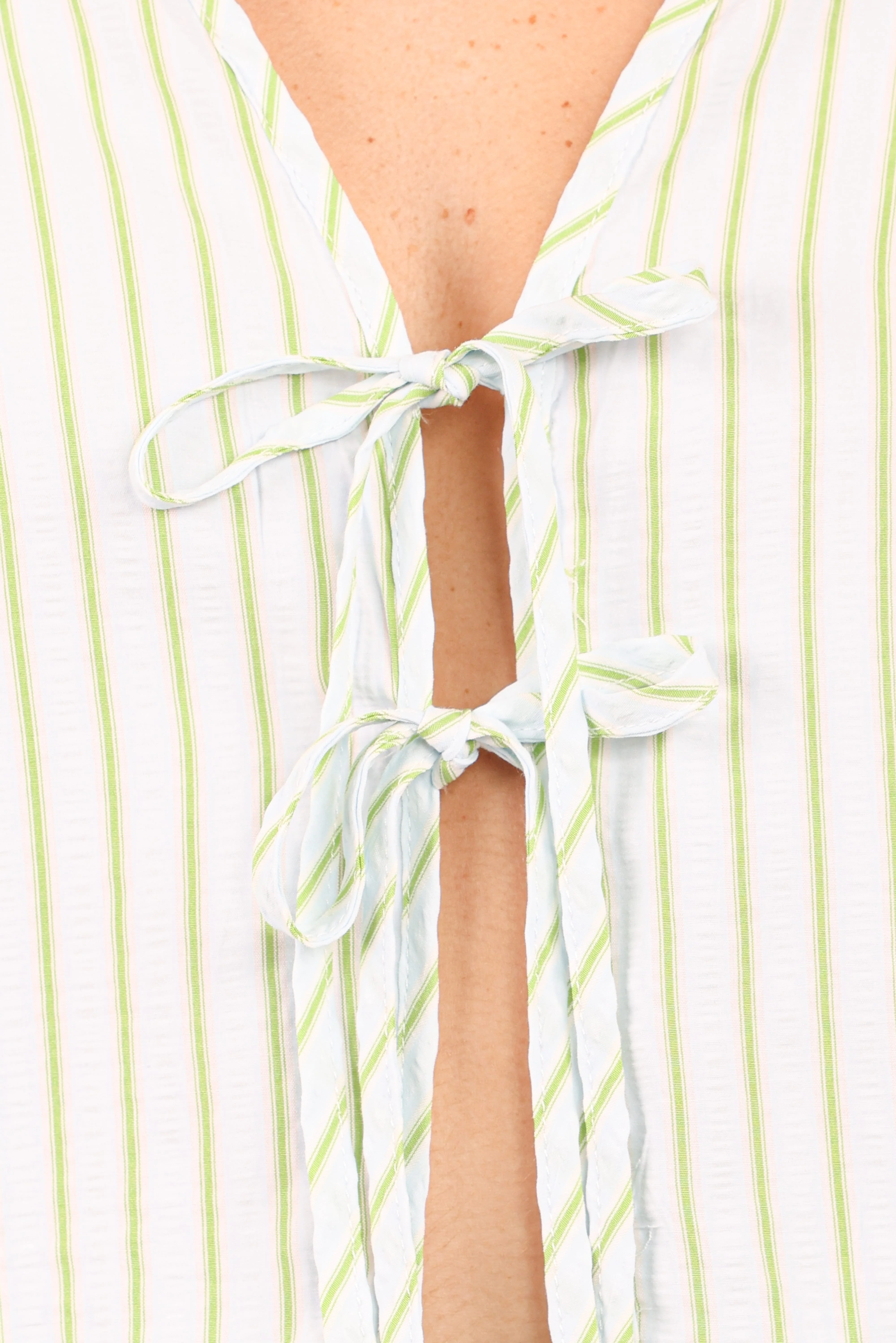 Flynn Short Set - Green Blue Stripe - Image 8