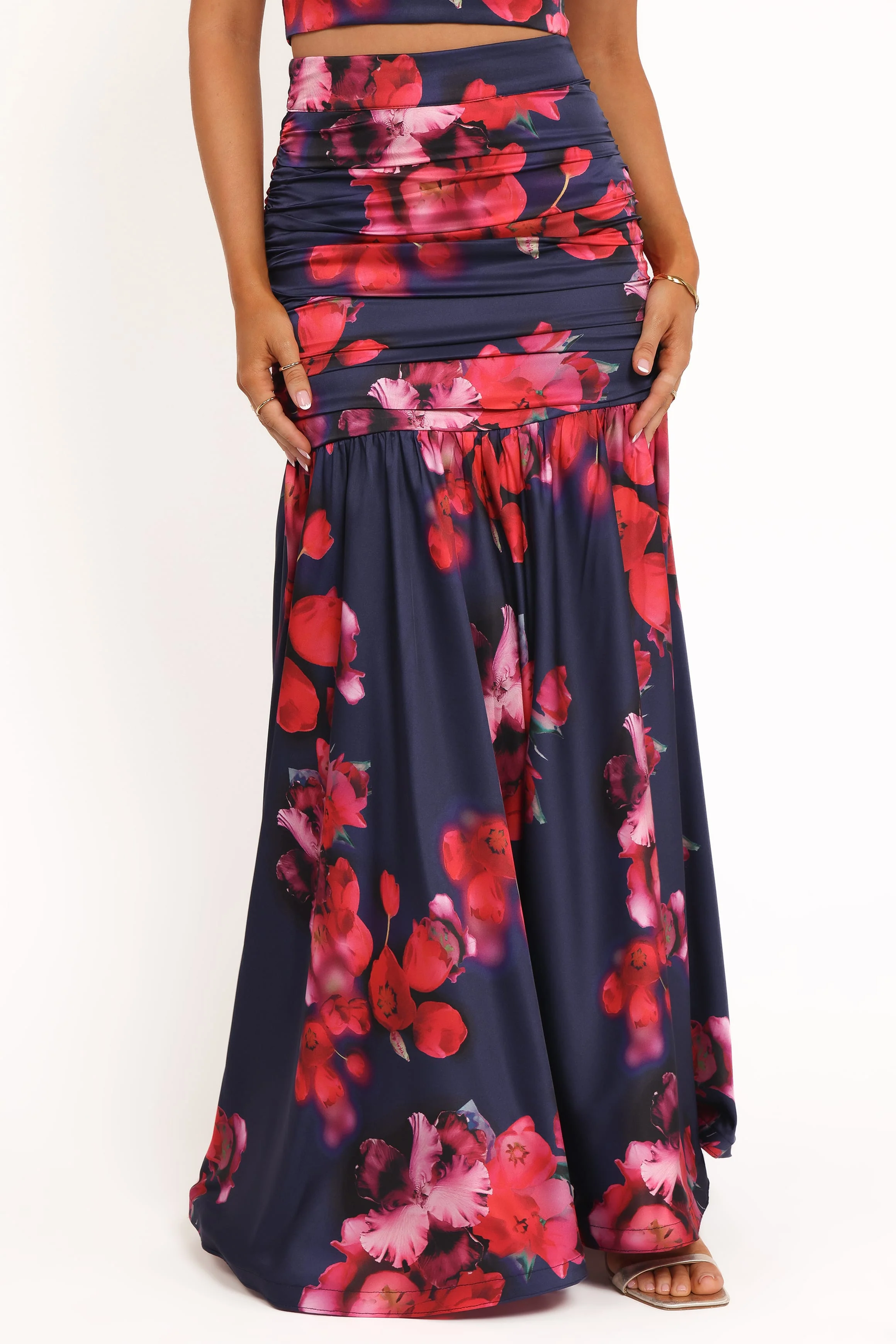 Freda Halter Skirt Set - Navy Floral - Image 6