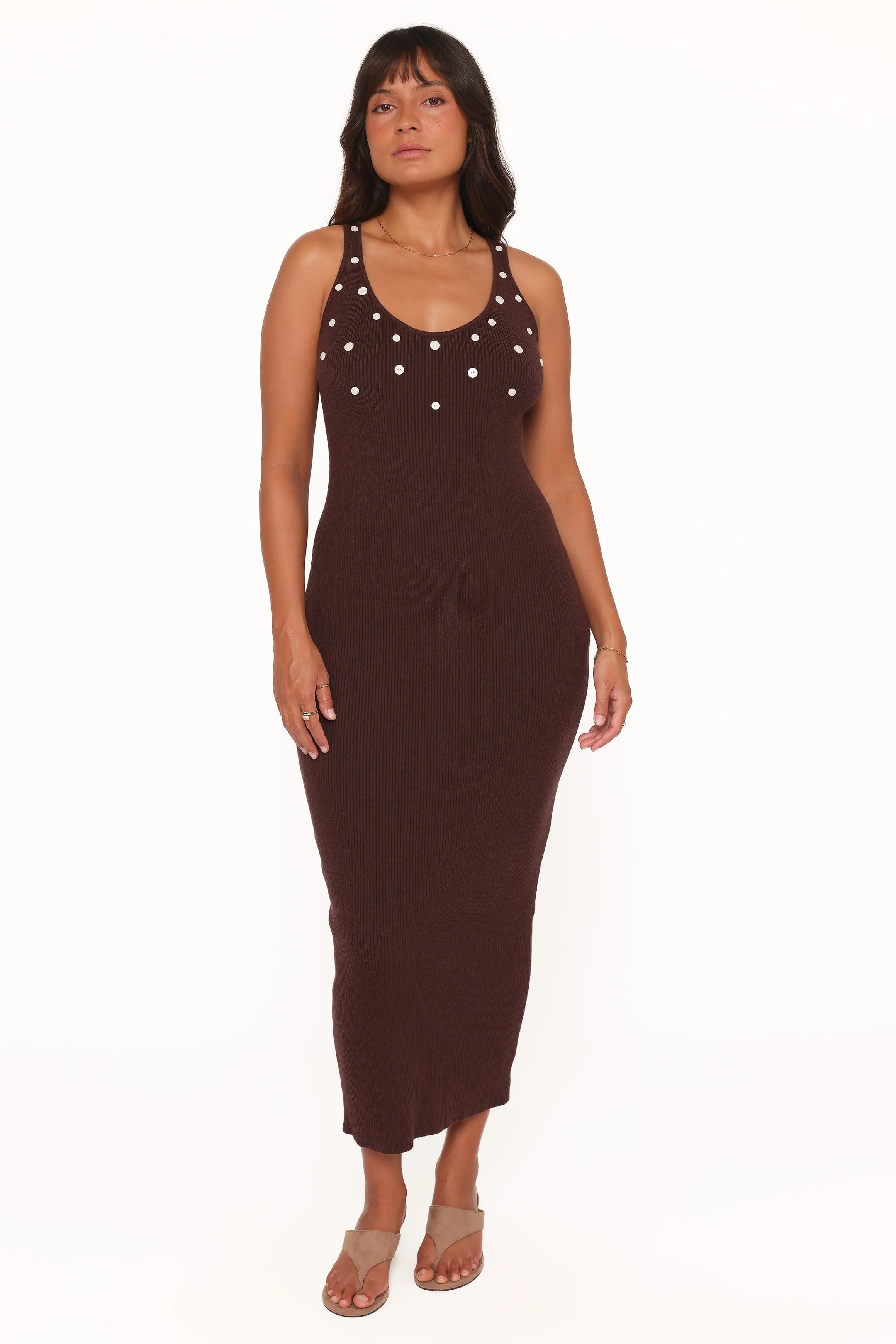 Gabby Maxi Dress - Brown - Image 6