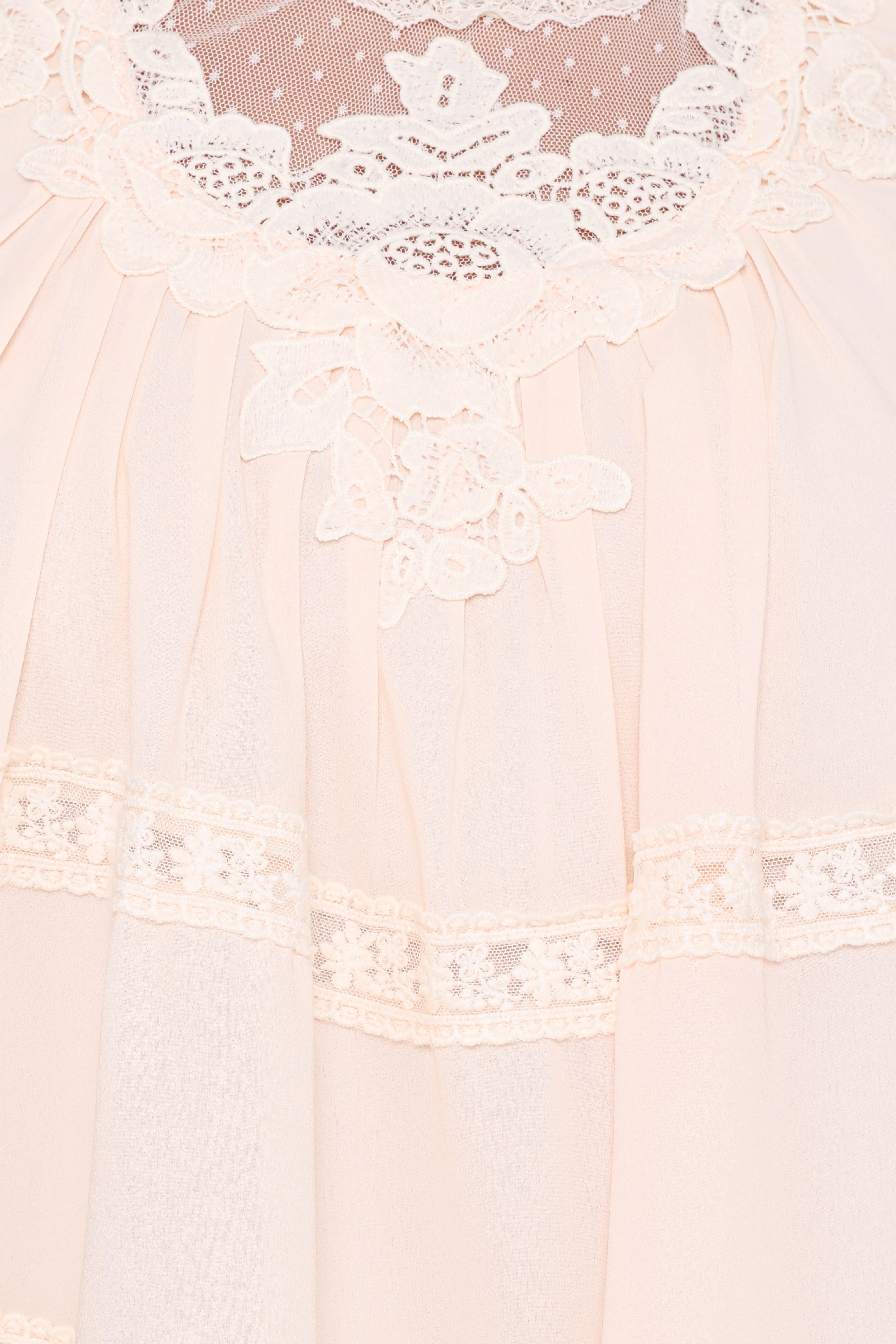 Galatea Lace Insert Top - Cream - Image 8
