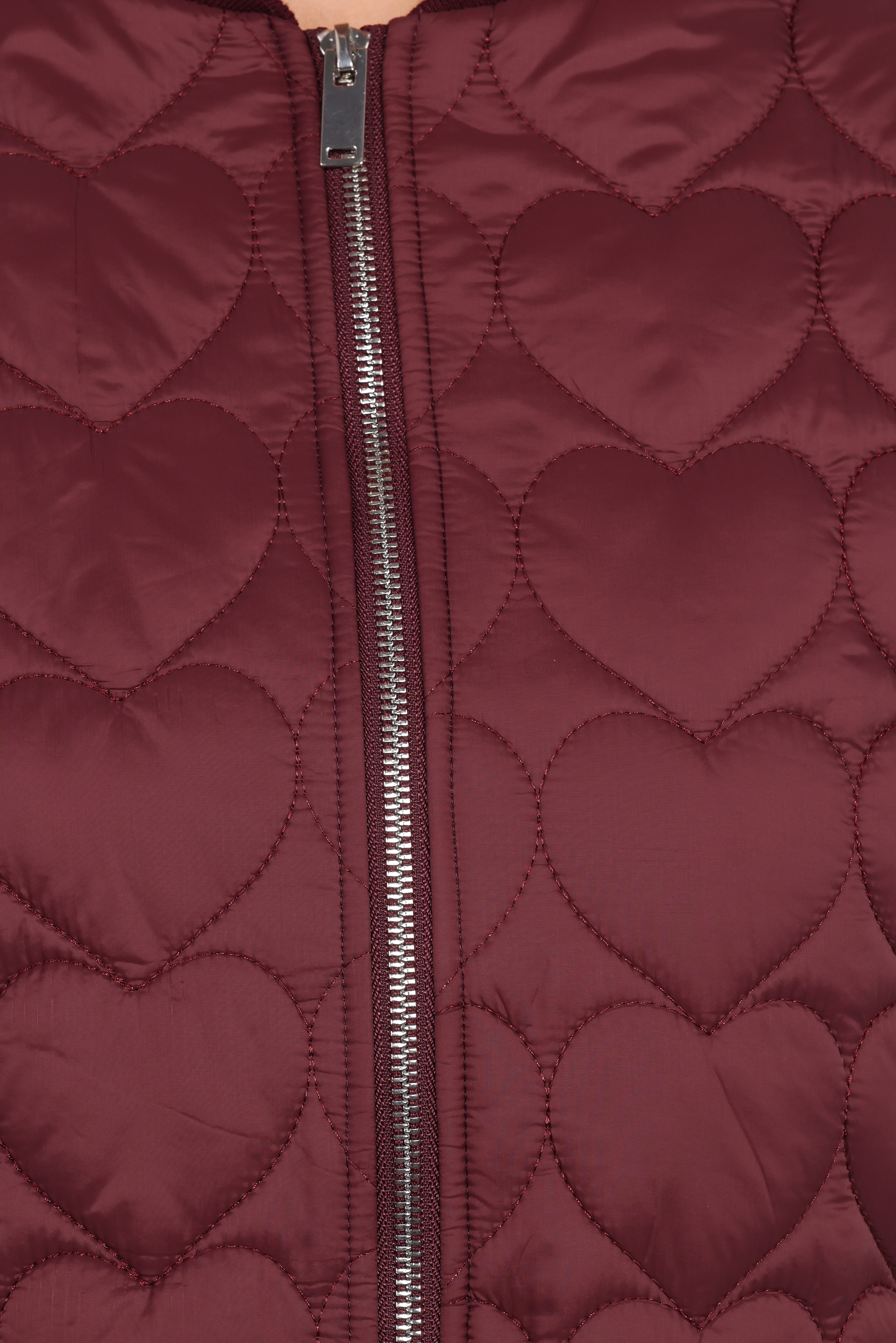 Genevieve Quilted Bomber - Cherry - Image 6