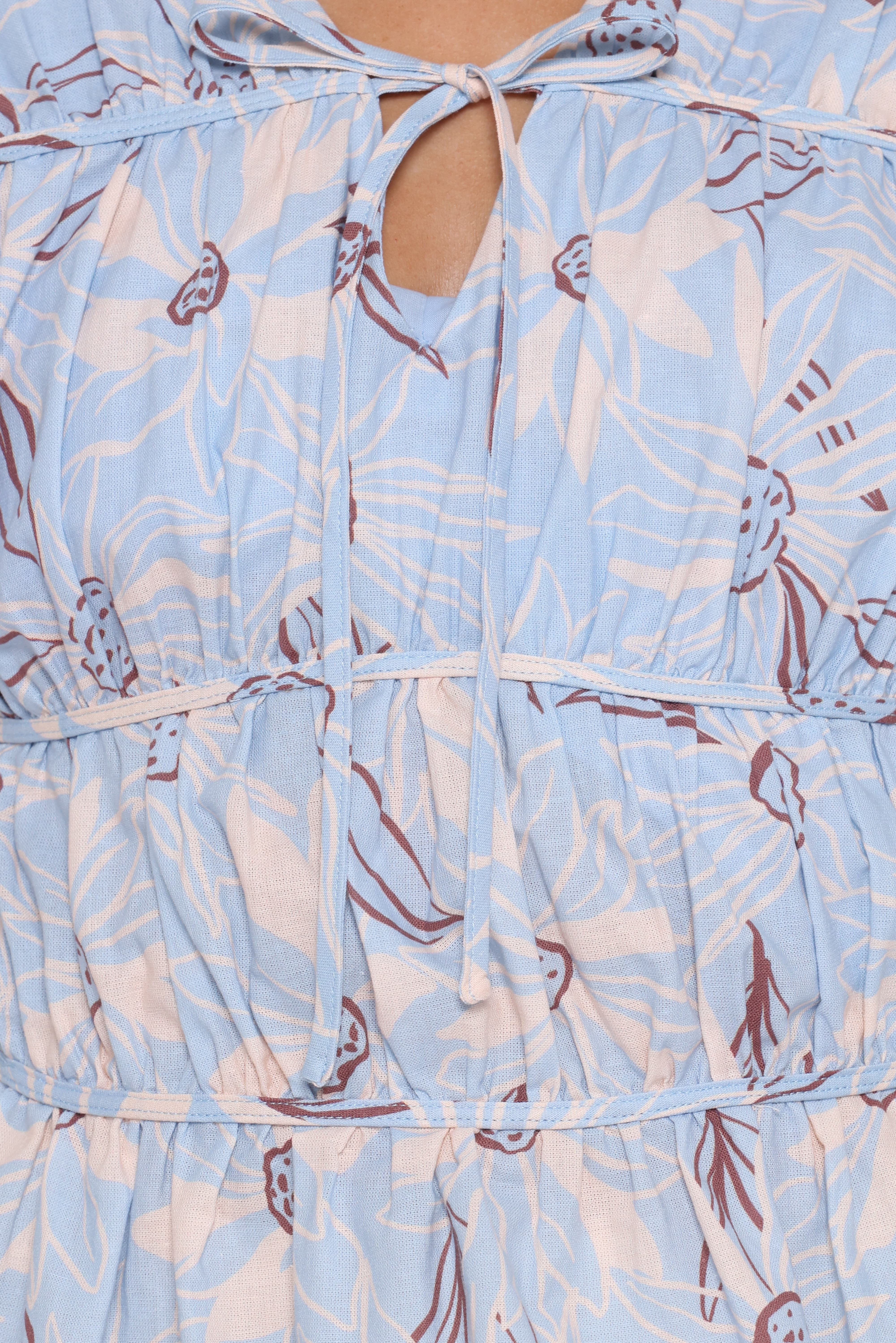 Germaine Ruched Top - Blue Flannel Floral - Image 8
