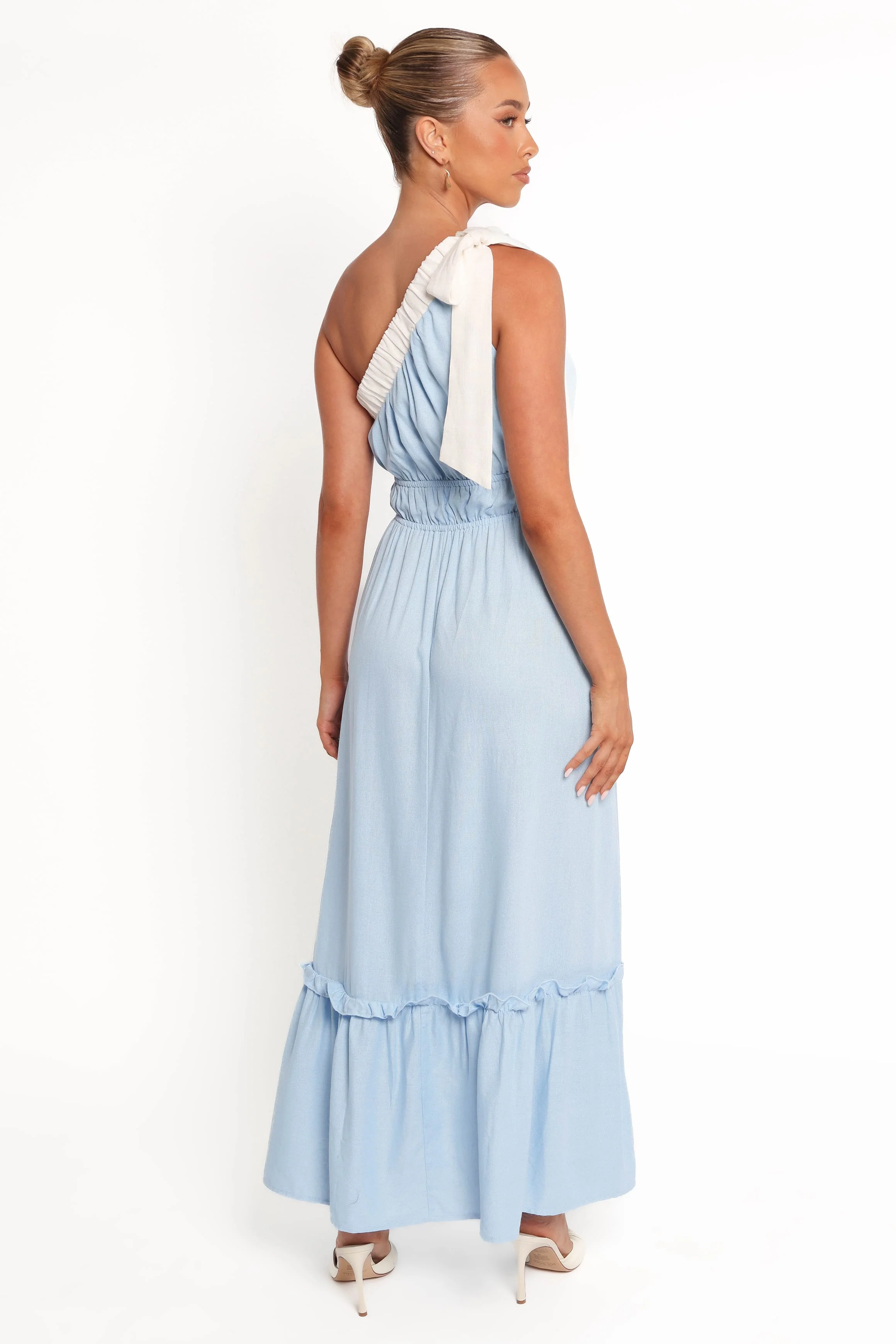Gilda Maxi Dress - Blue/White - Image 4