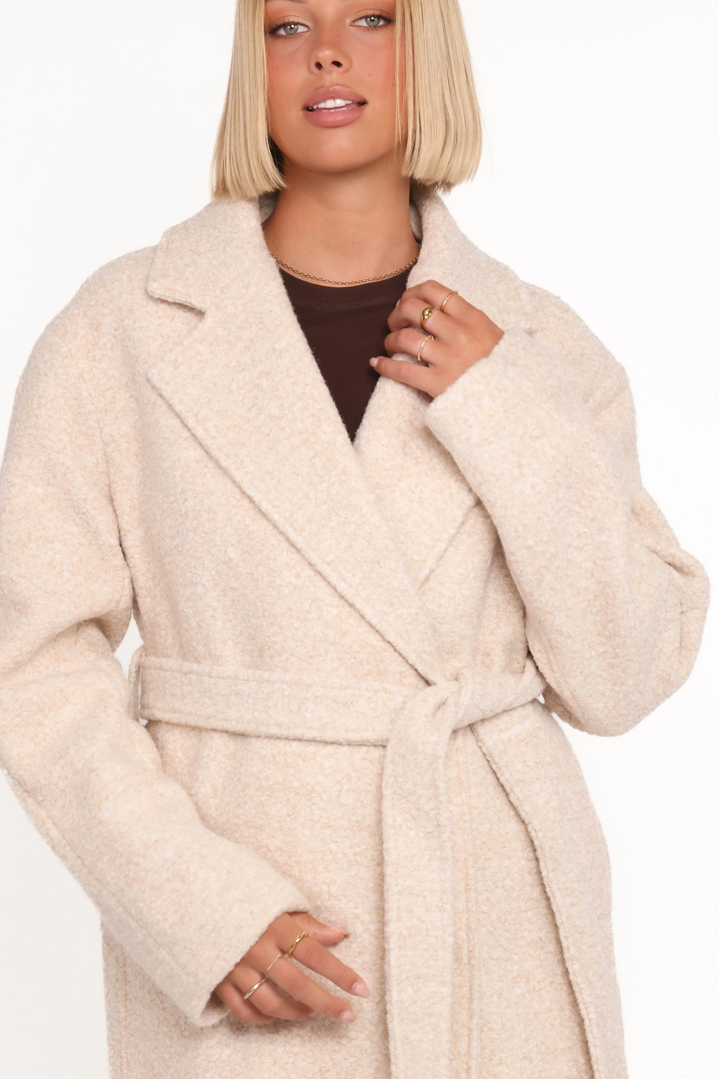 Goodie Shearling Coat - Cream - Image 5
