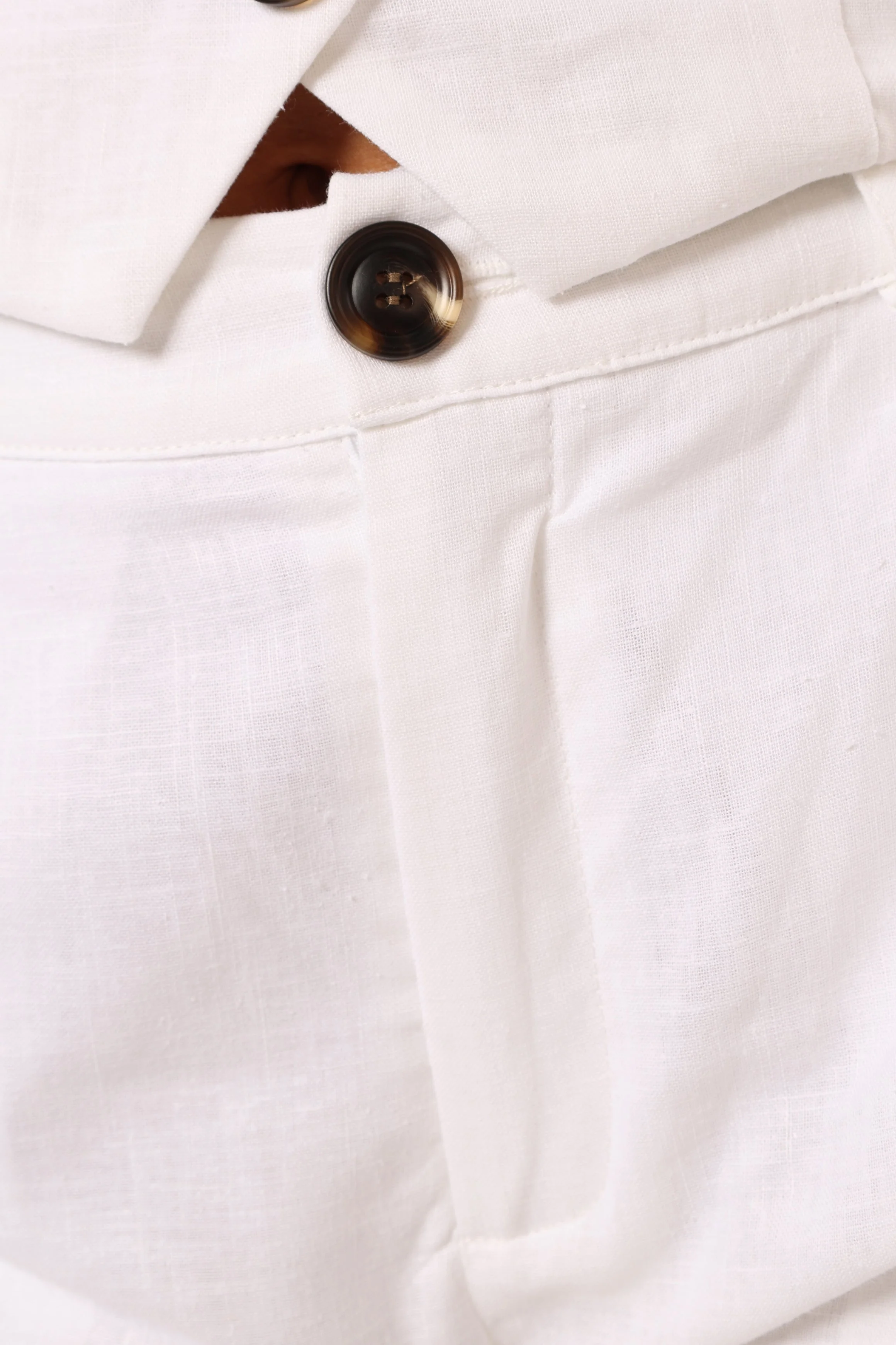 Hale Linen Shorts - White - Image 7