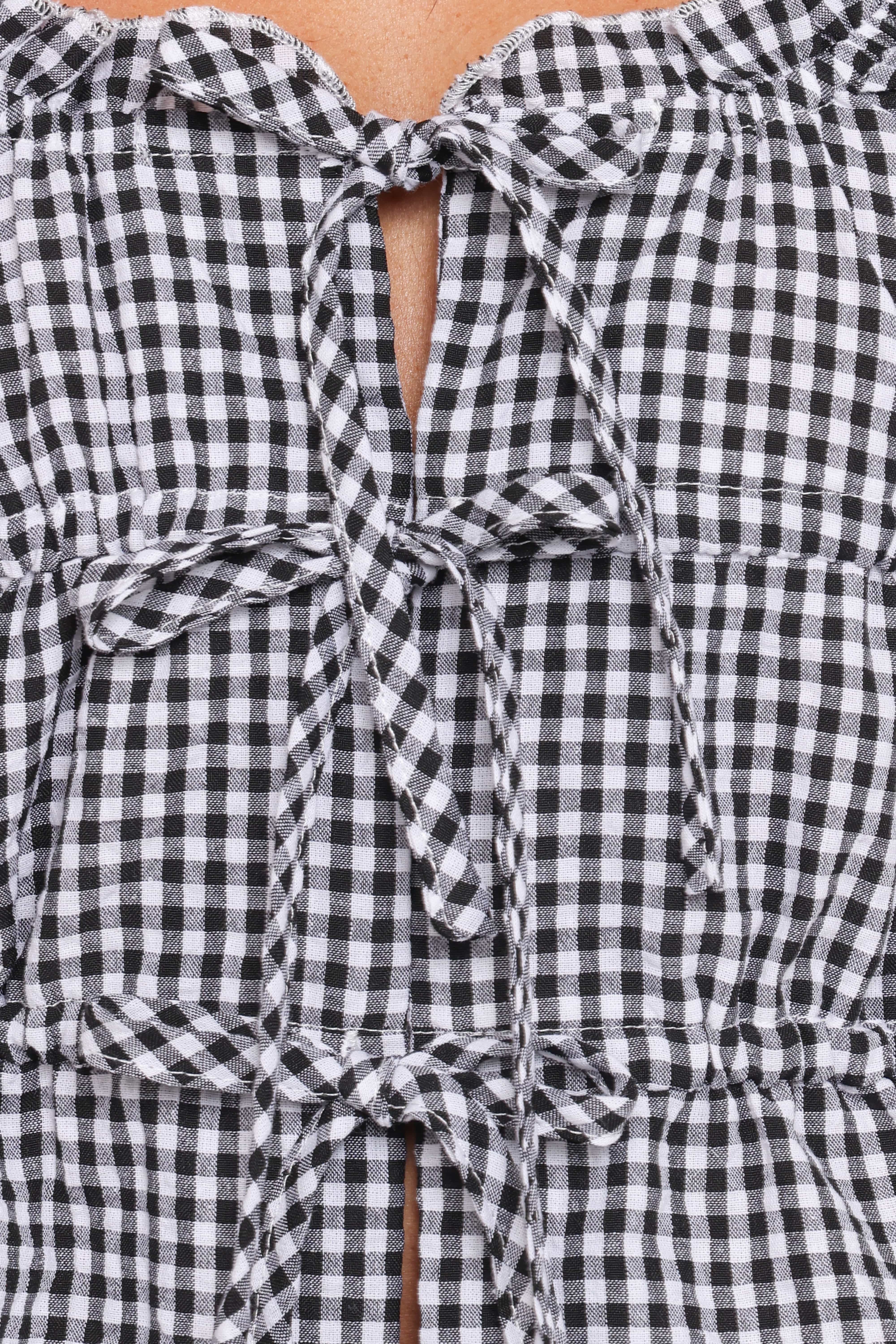 Harper Top - Black Gingham - Image 7