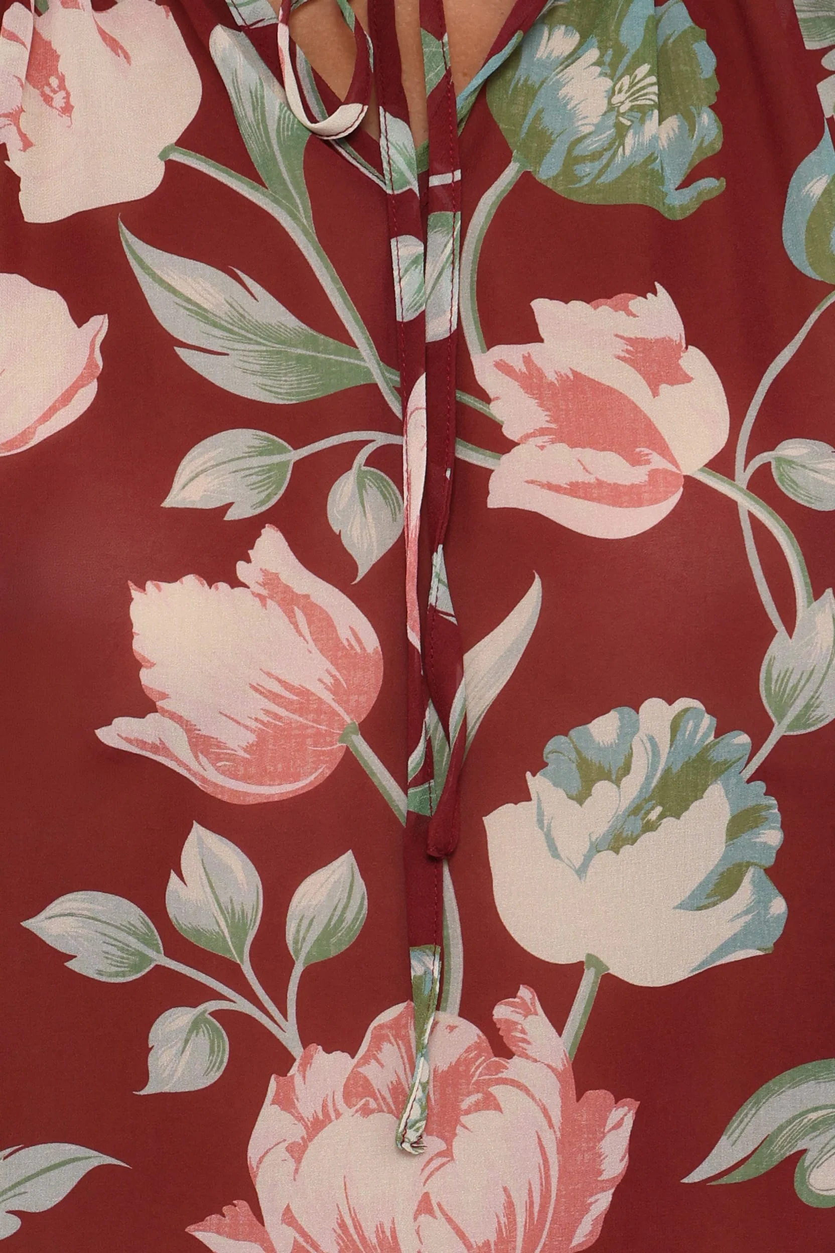 Hesper Ruffle Top - Red Tulip Floral - Image 8