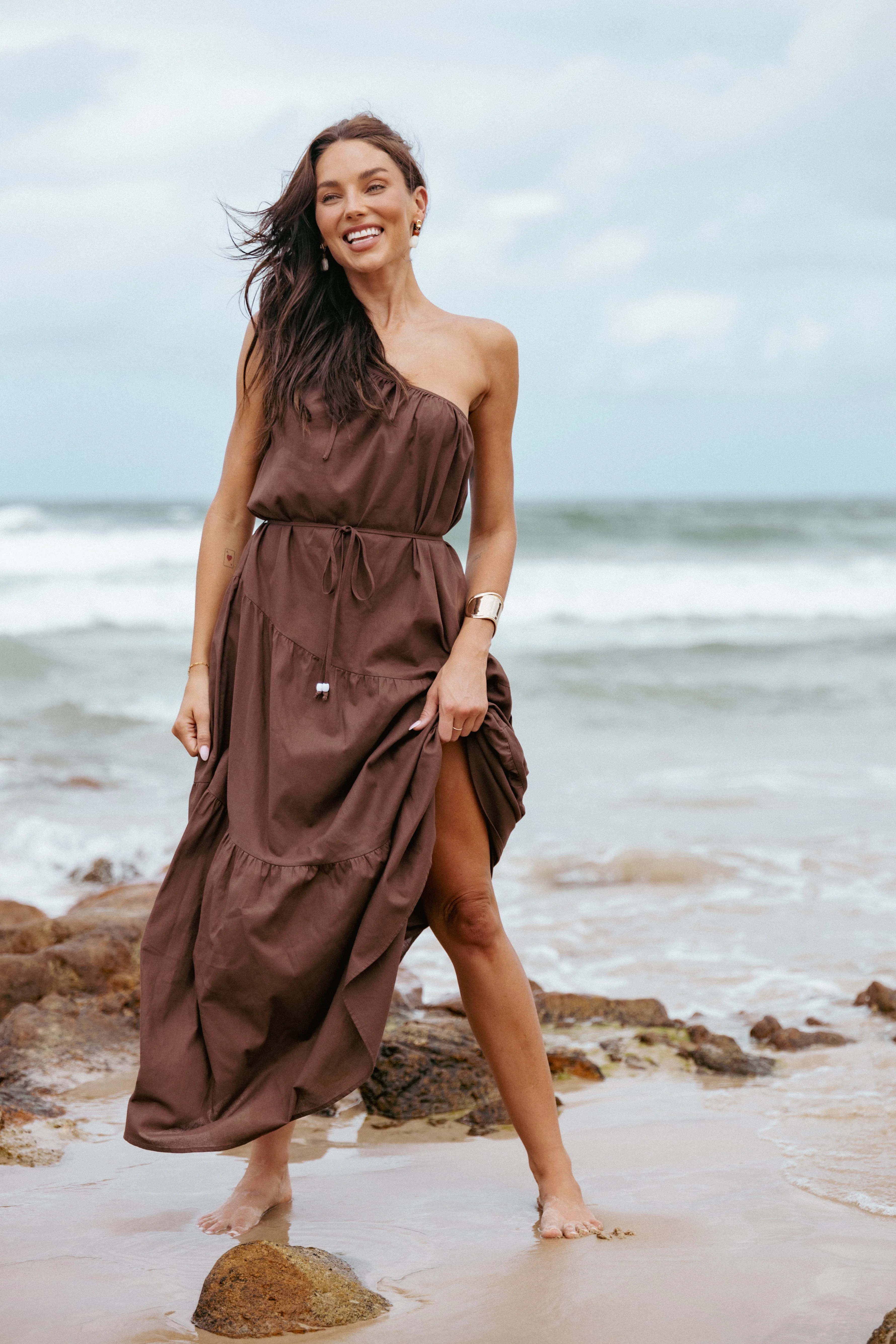Hilde Maxi Dress - Chocolate - Image 8