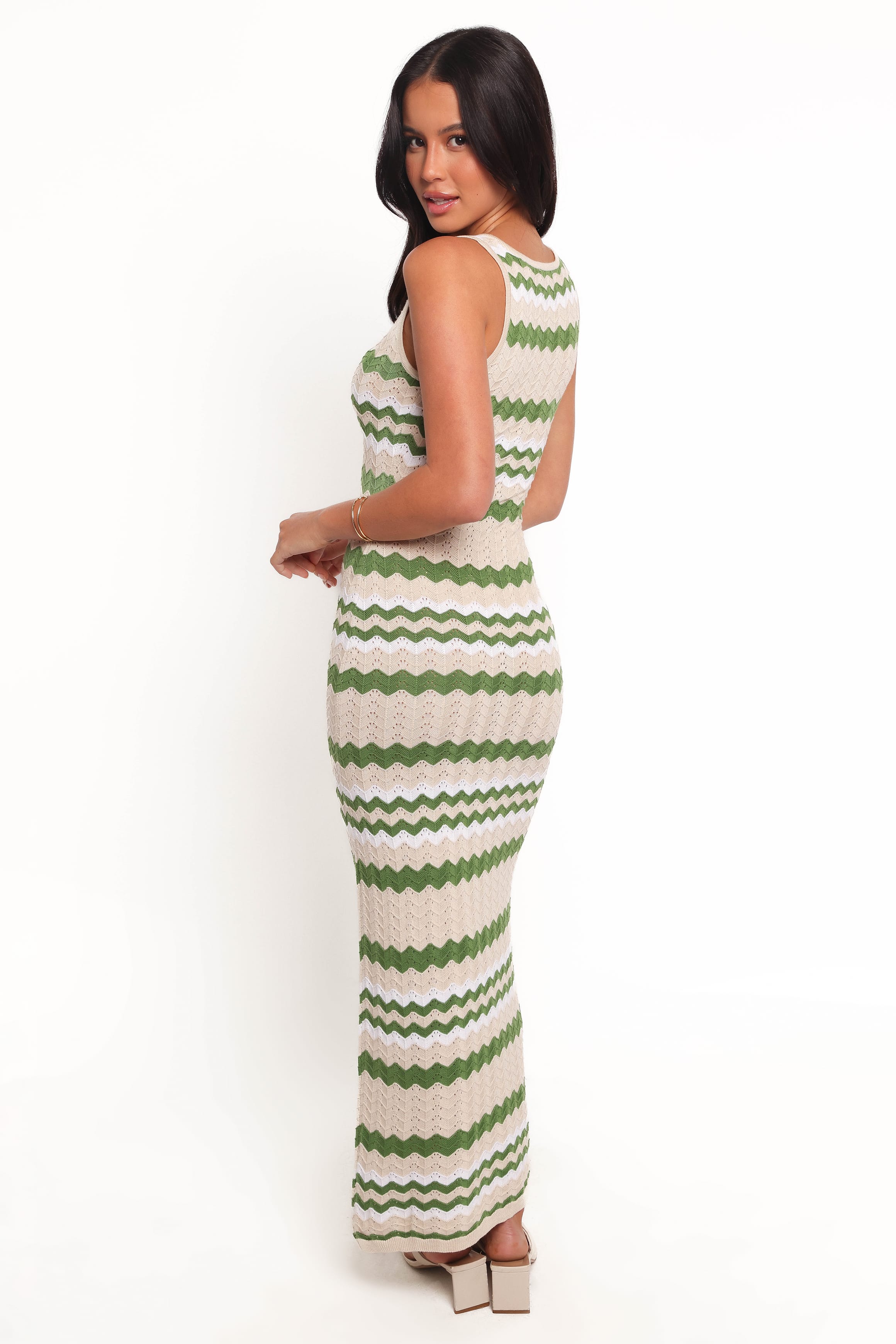 Hubert Midi Dress - Khaki Multi - Image 4
