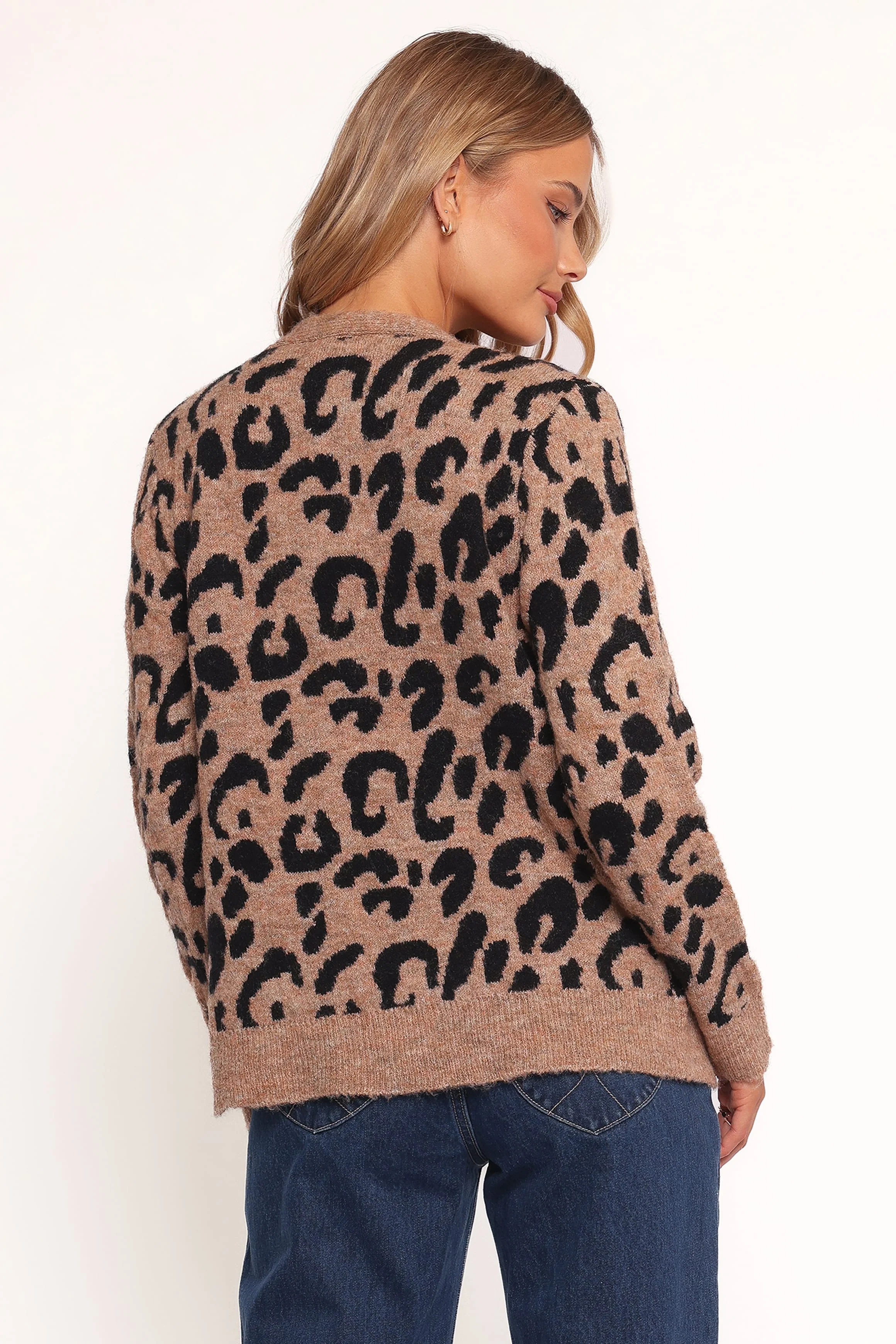 Hudson Tie Front Cardigan - Leopard - Image 4