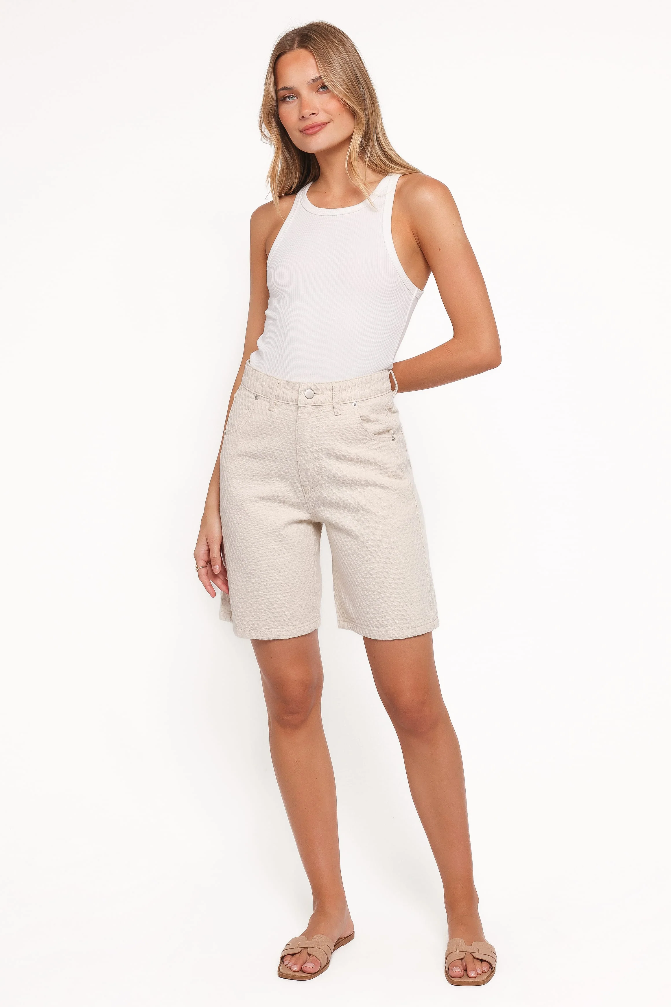 Jace Bermuda Shorts - Ivory - Image 2