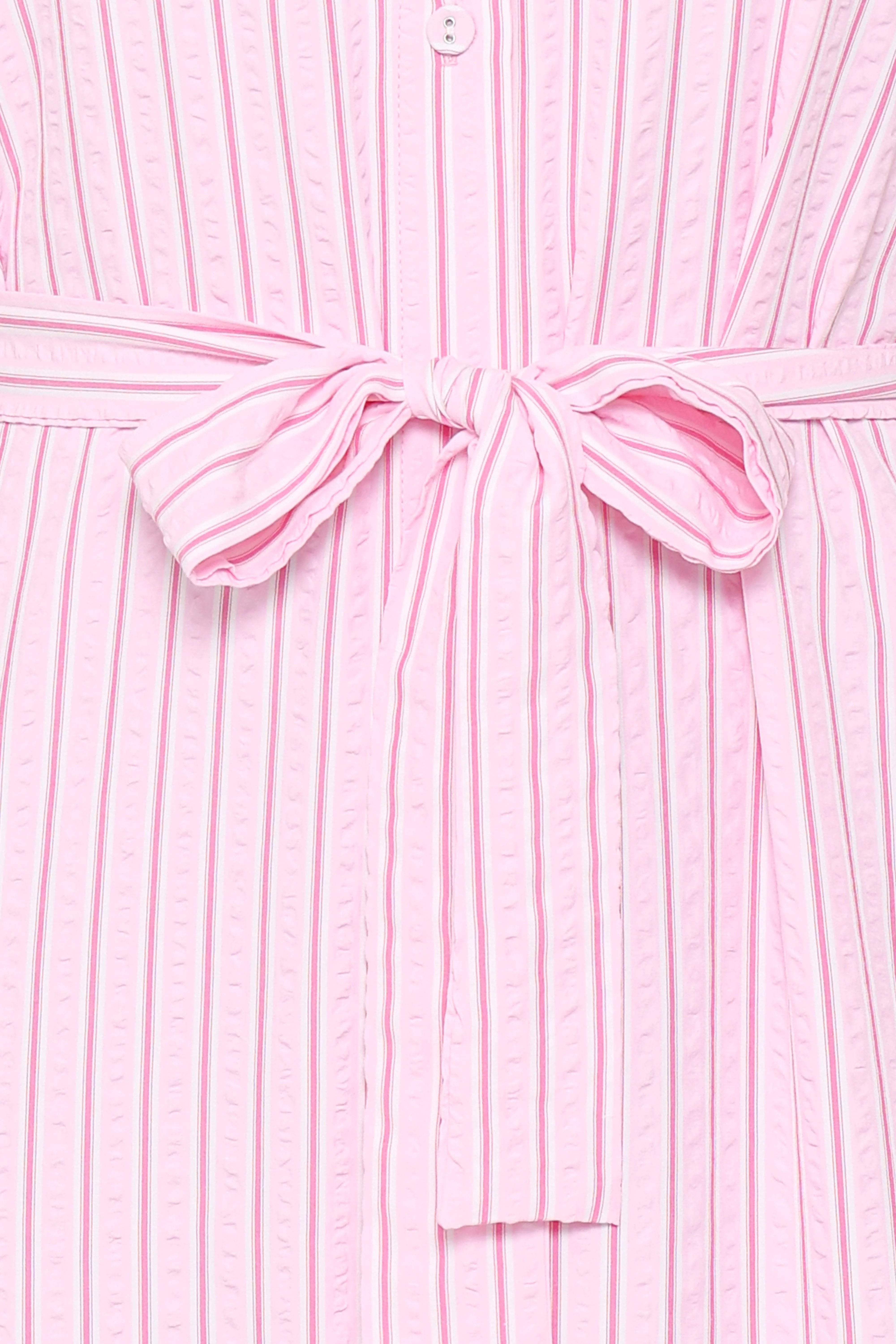 James Button Through Maxi Dress - Pink Stripe - Image 5