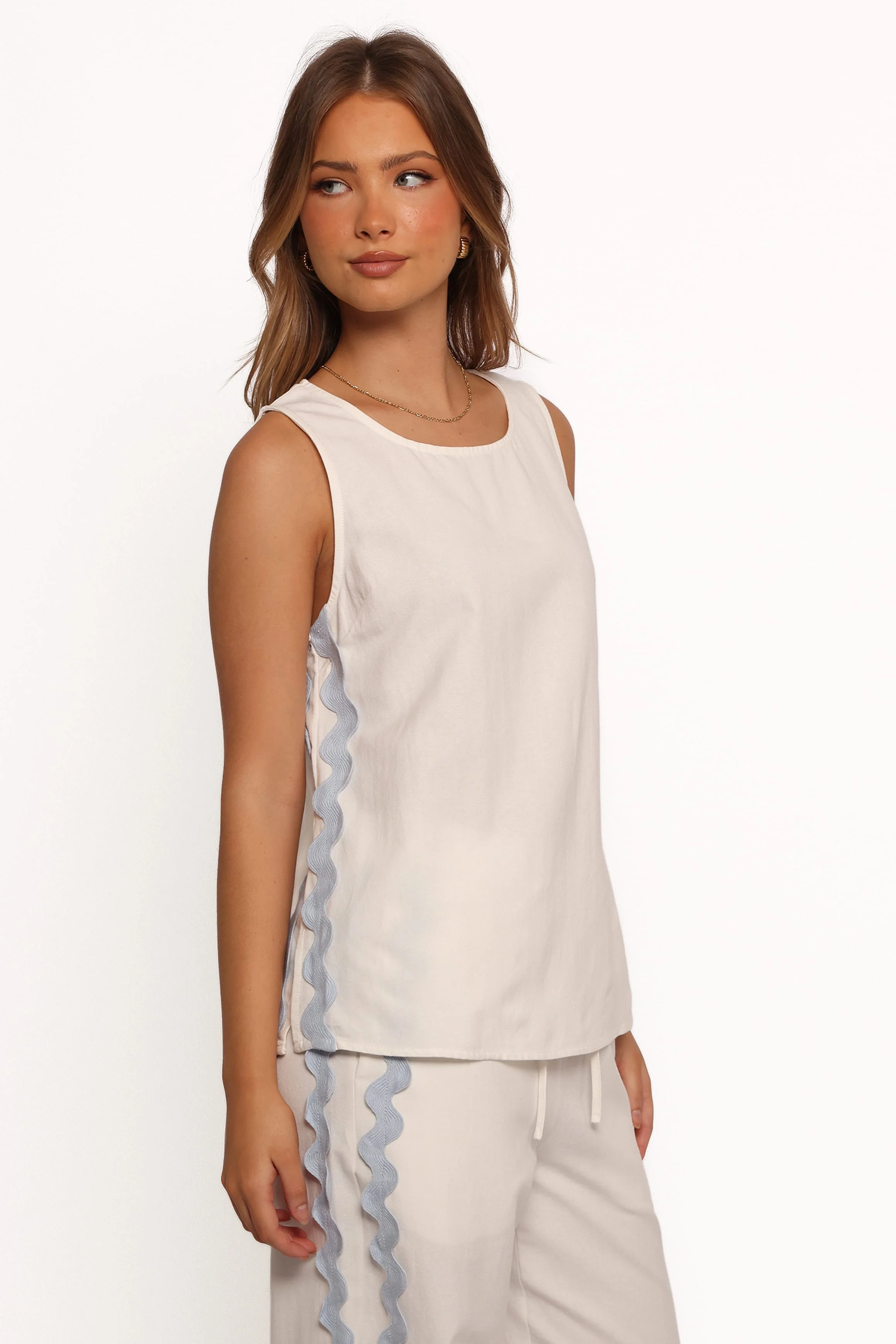 Jasinta Top - Cream Blue - Image 7