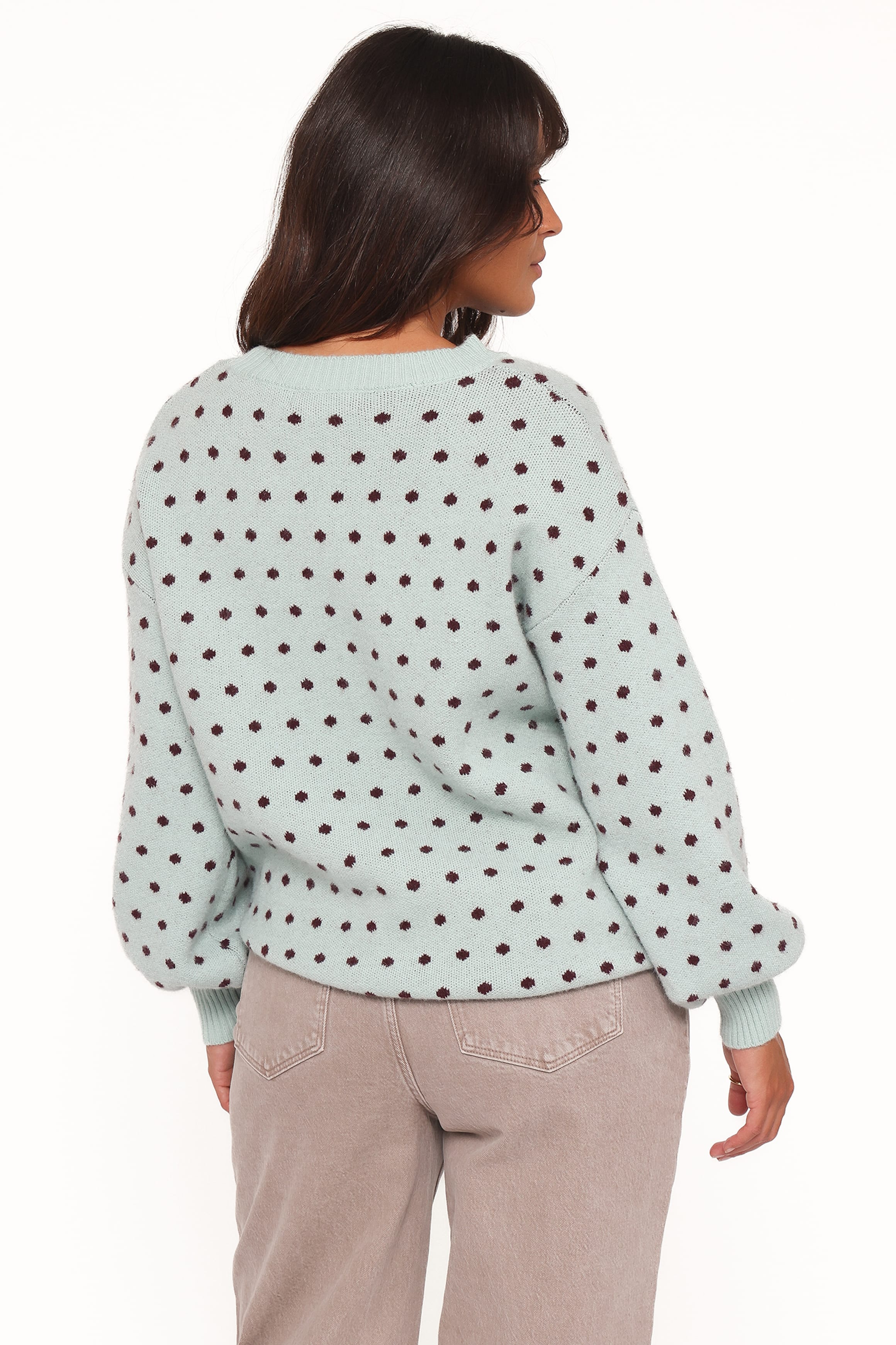 Jax Knit Sweater - Blue Polka Dot - Image 5