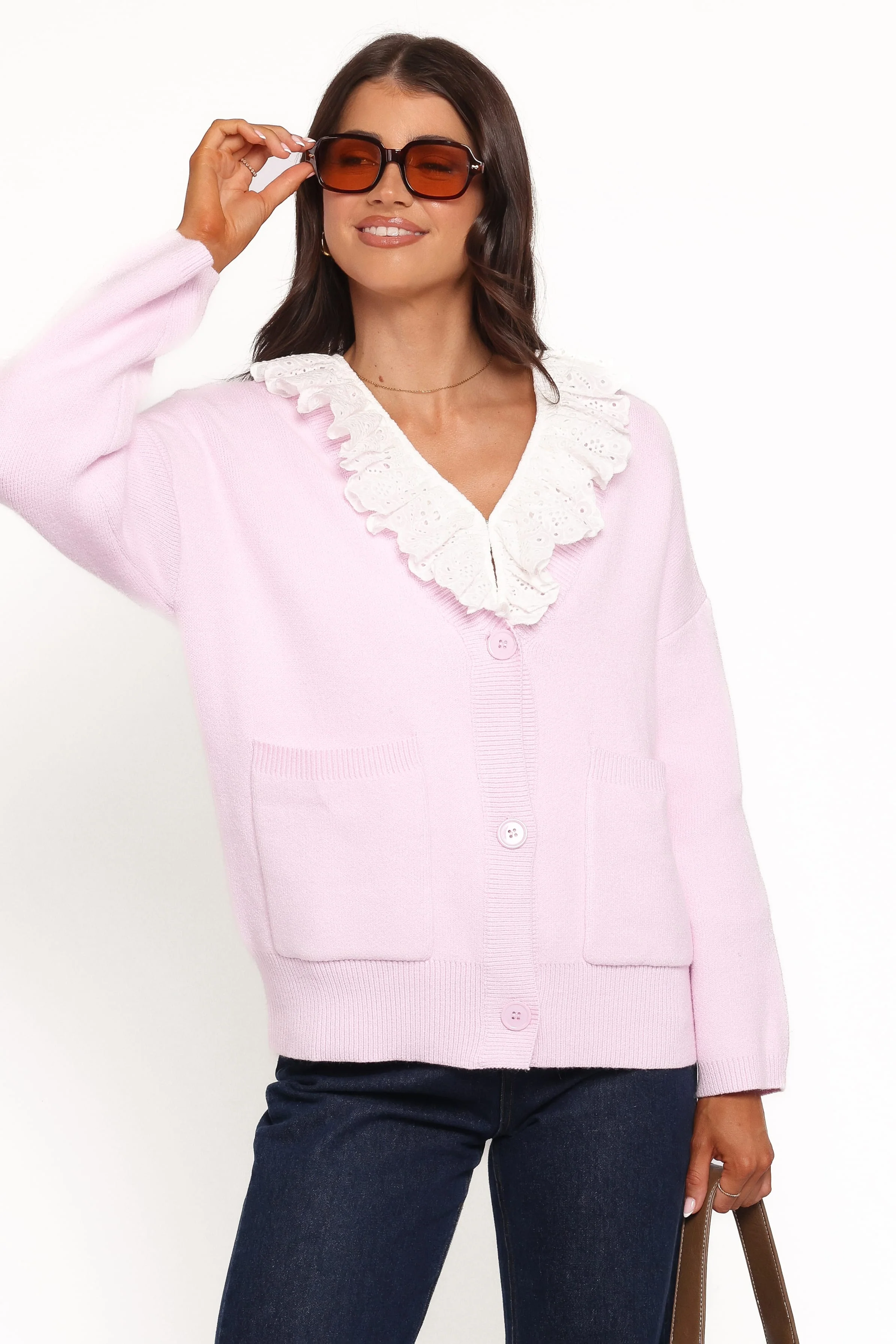 Jayden Cardigan - Pale Pink - Image 4