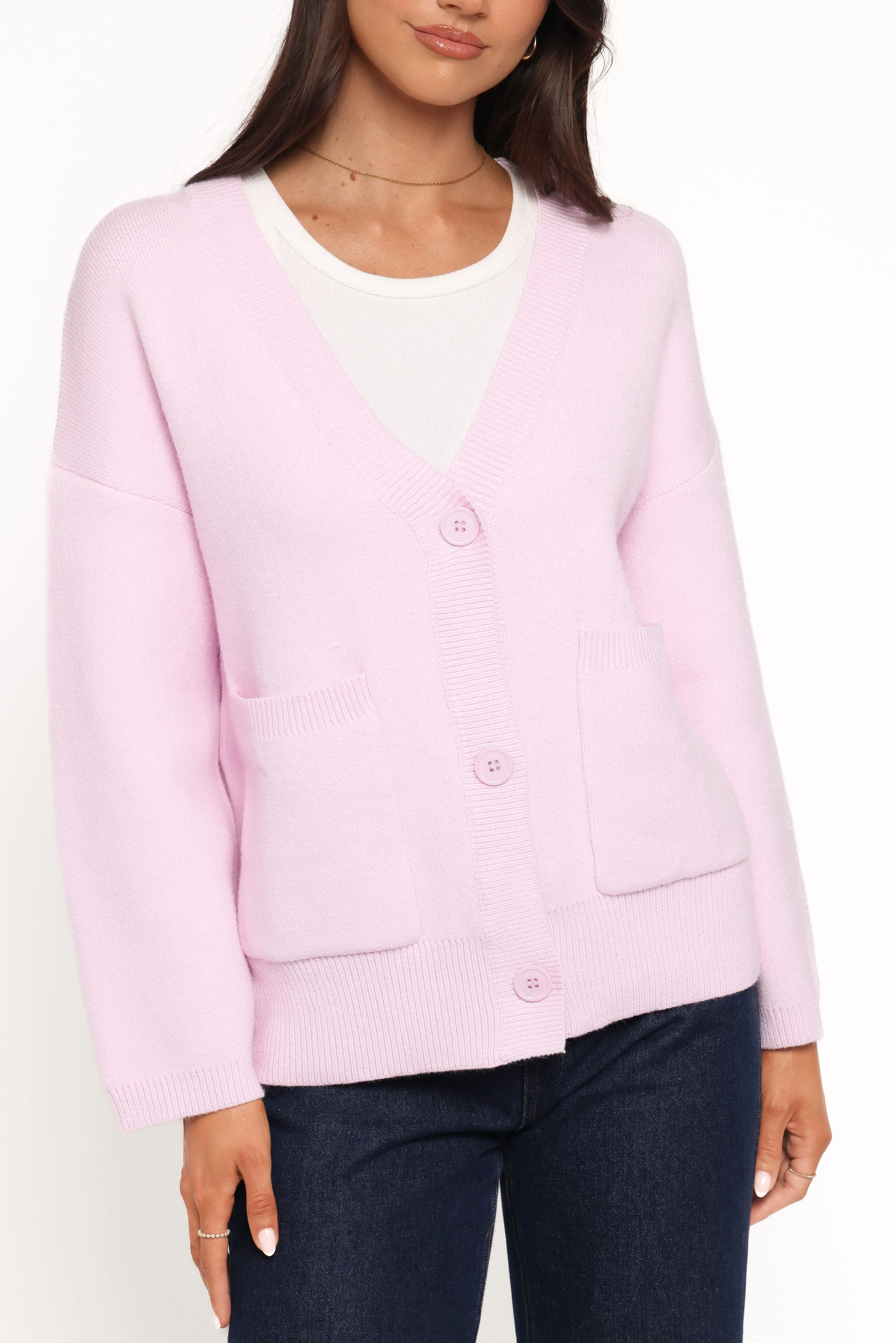 Jayden Cardigan - Pale Pink - Image 5