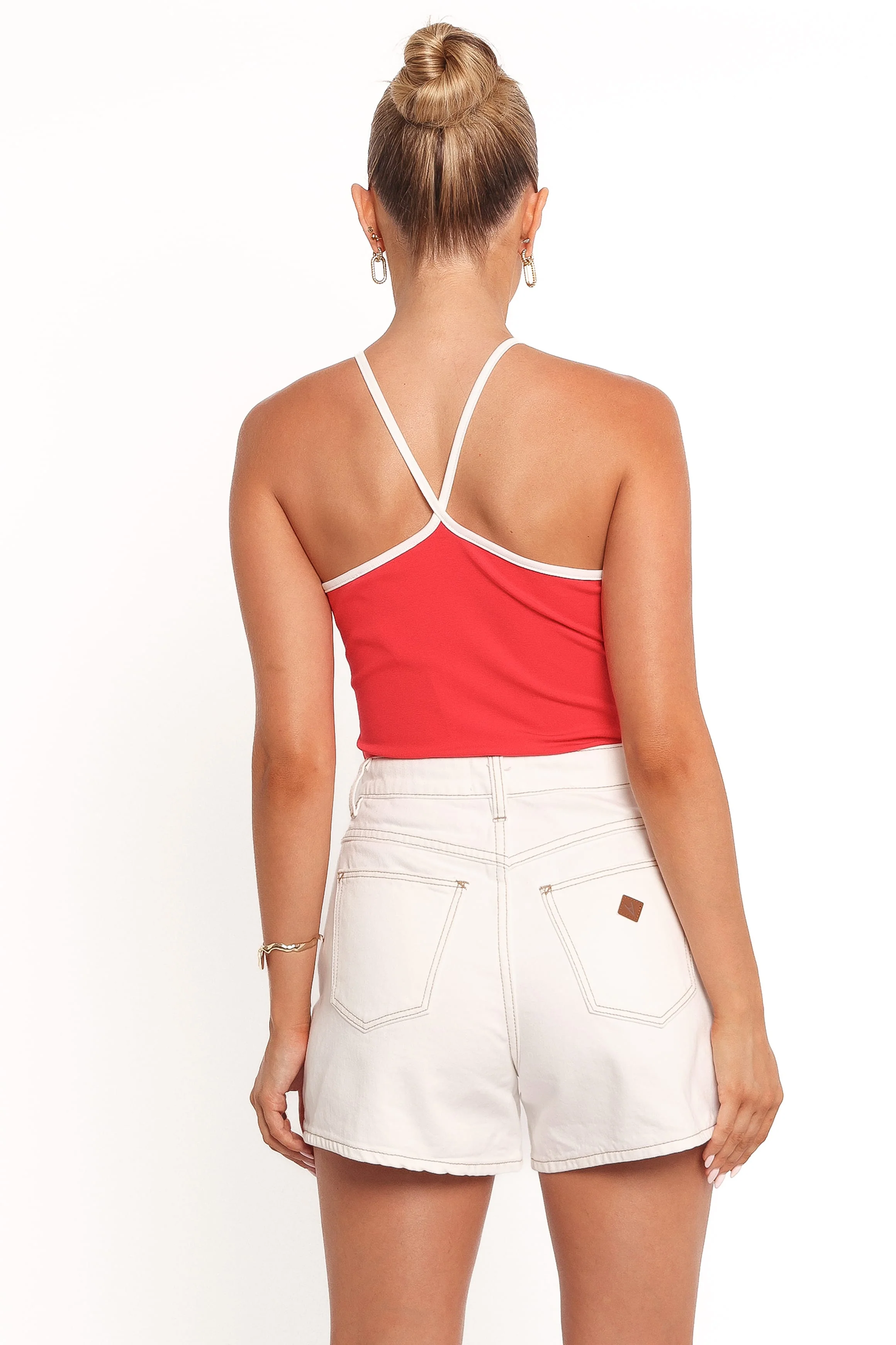 Jazzie Knit Tank - Red White - Image 5