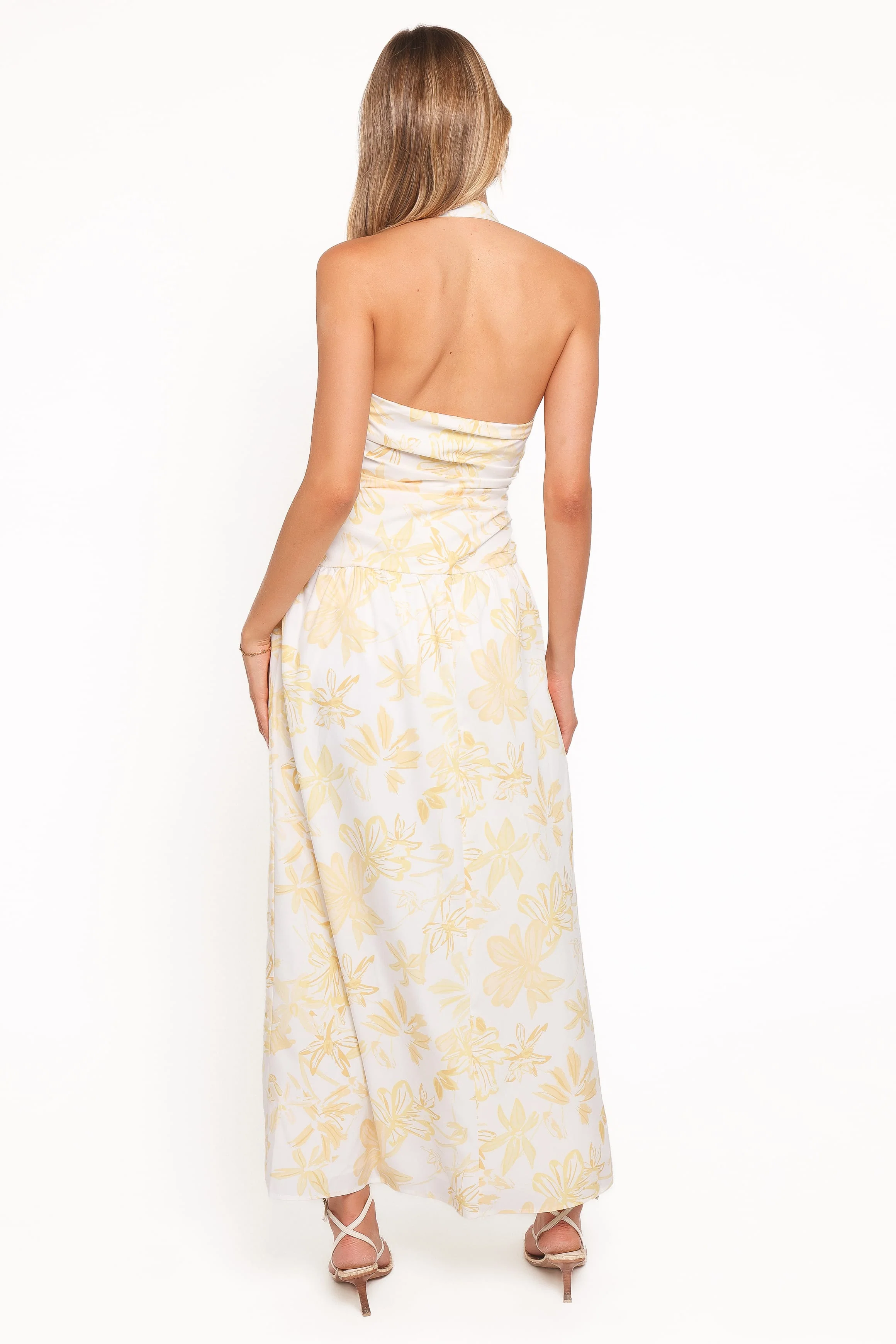 Jemma Halter Maxi Dress - Yellow Floral - Image 4