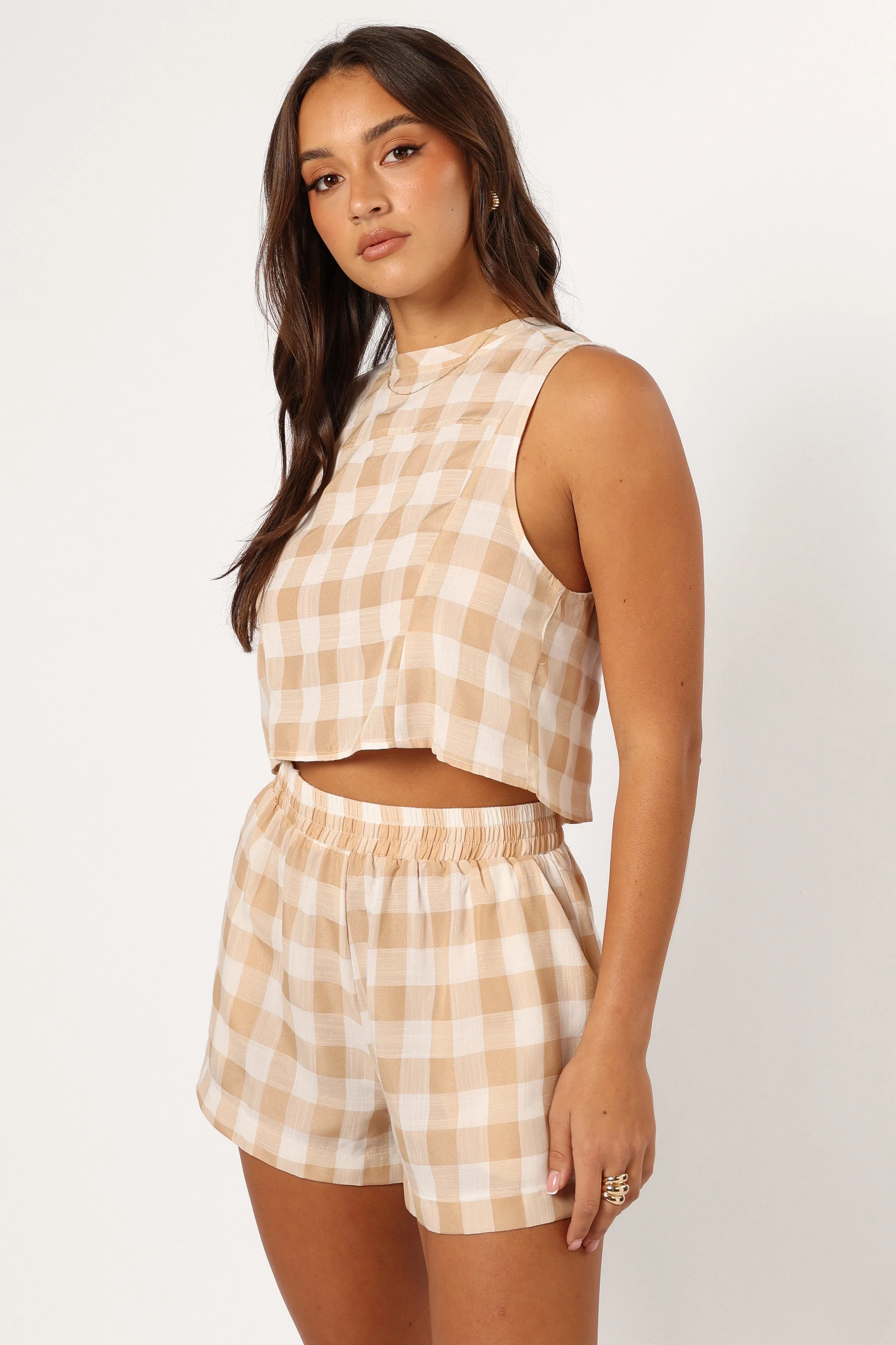 Jemmy Top - Beige Check - Image 3