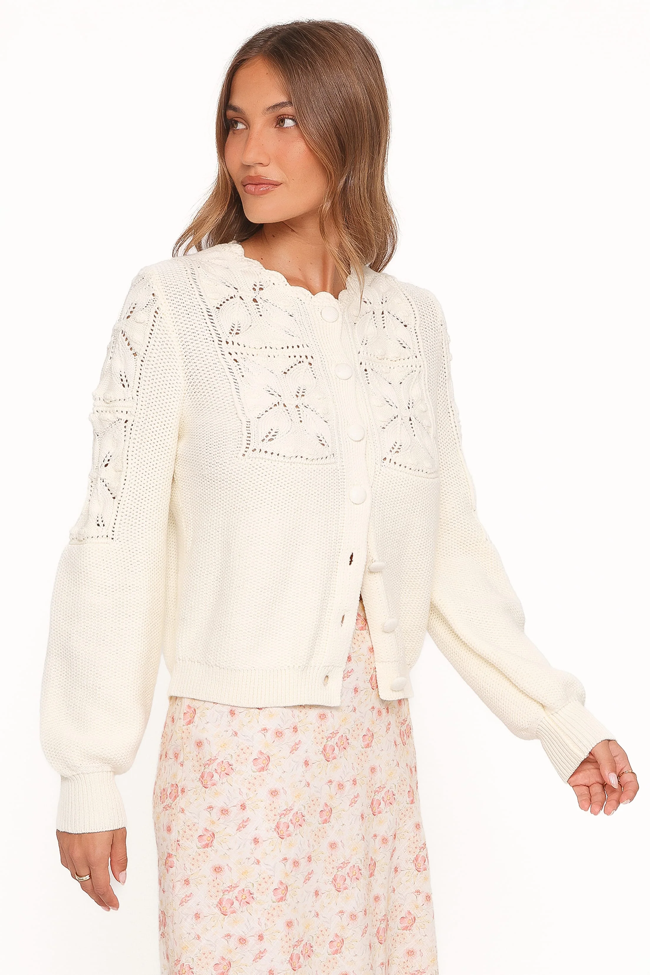 Jenner Button Front Cardigan - Butter Yellow - Image 4
