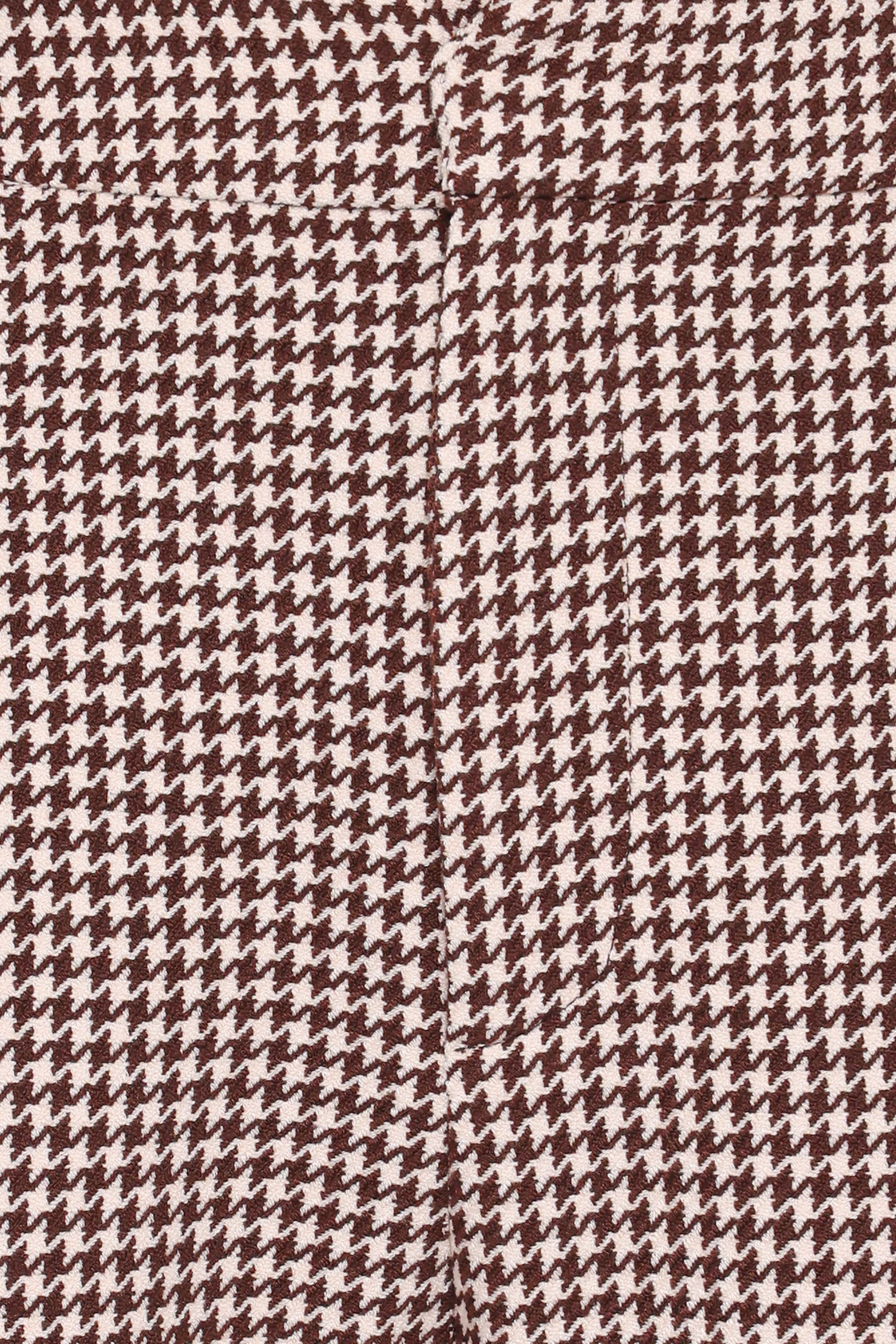 Jessie Straight Leg Trouser Pants - Brown Houndstooth - Image 9