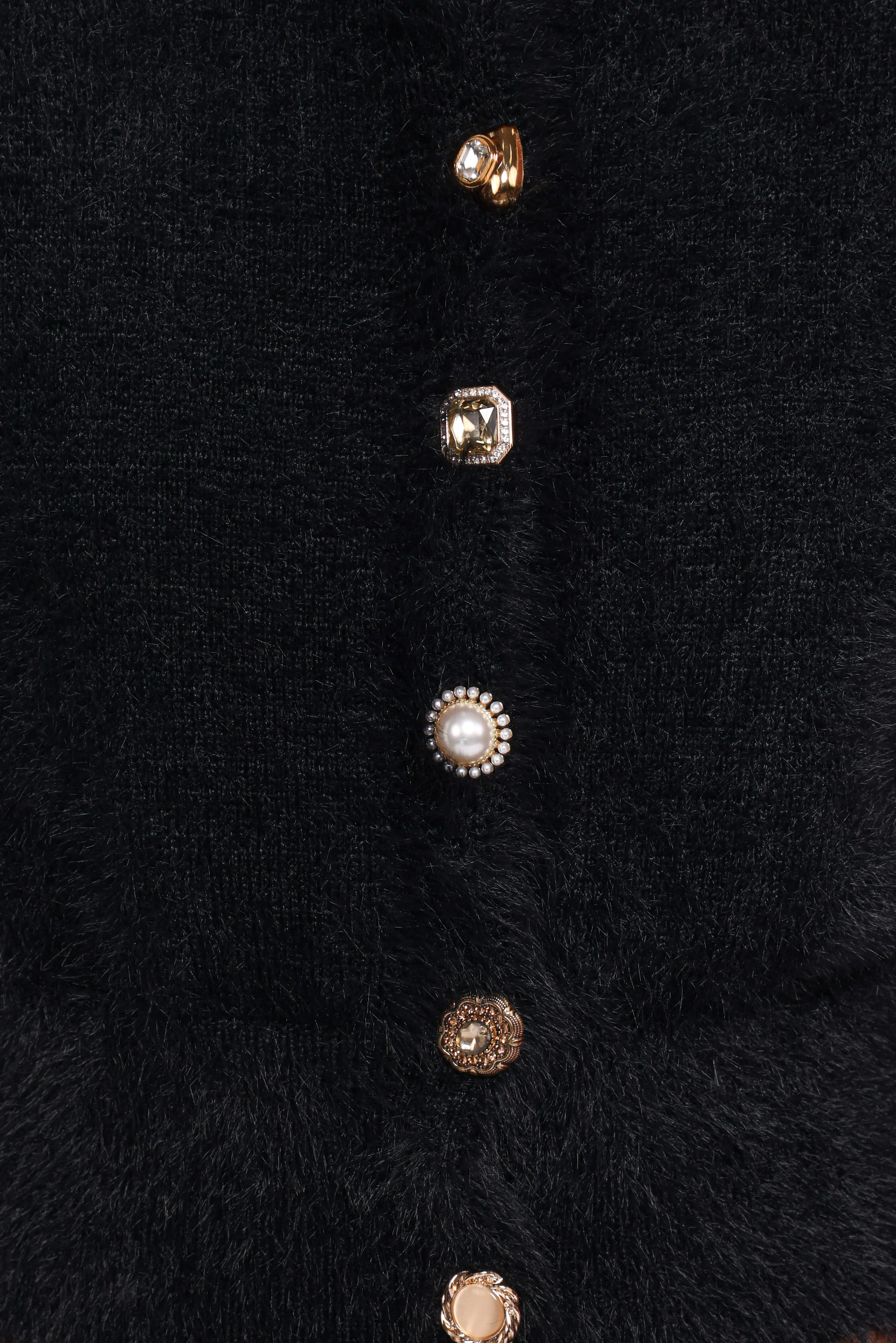 Jintie Vintage Button Cardigan - Black - Image 6