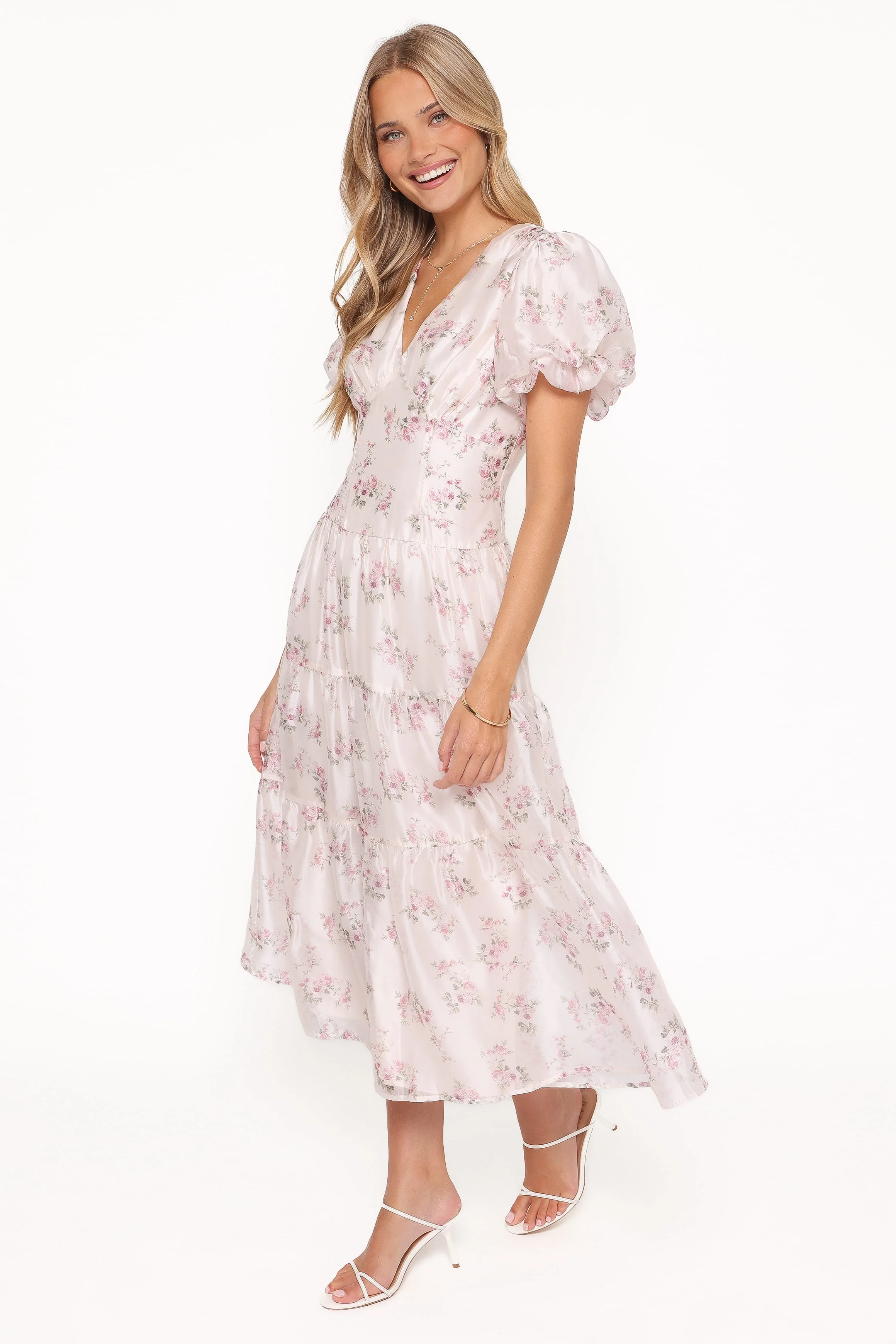 Jocelyn Maxi Dress - Ivory/Pink Floral - Image 3