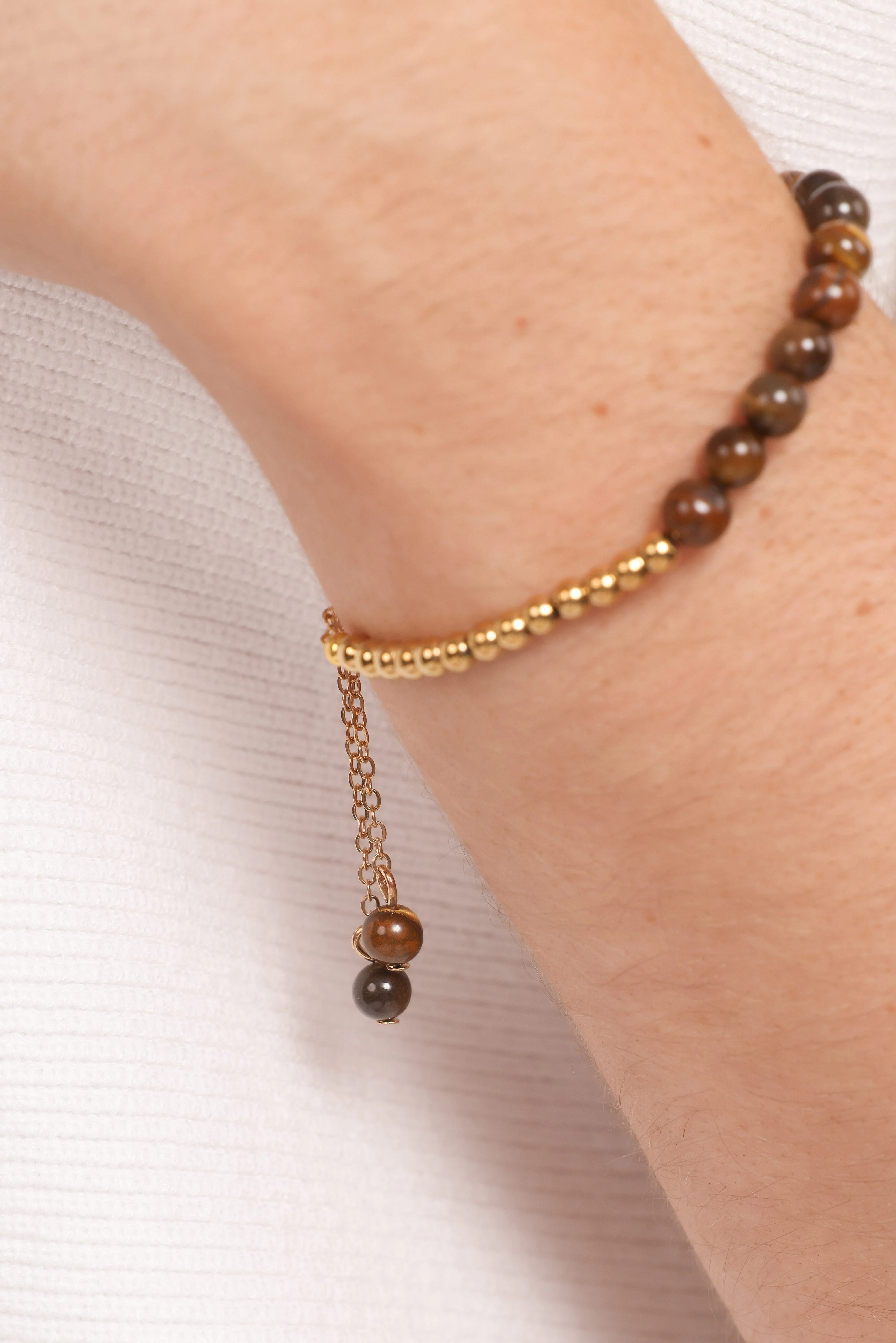 Jordana Beaded Bracelet - Brown - Image 3