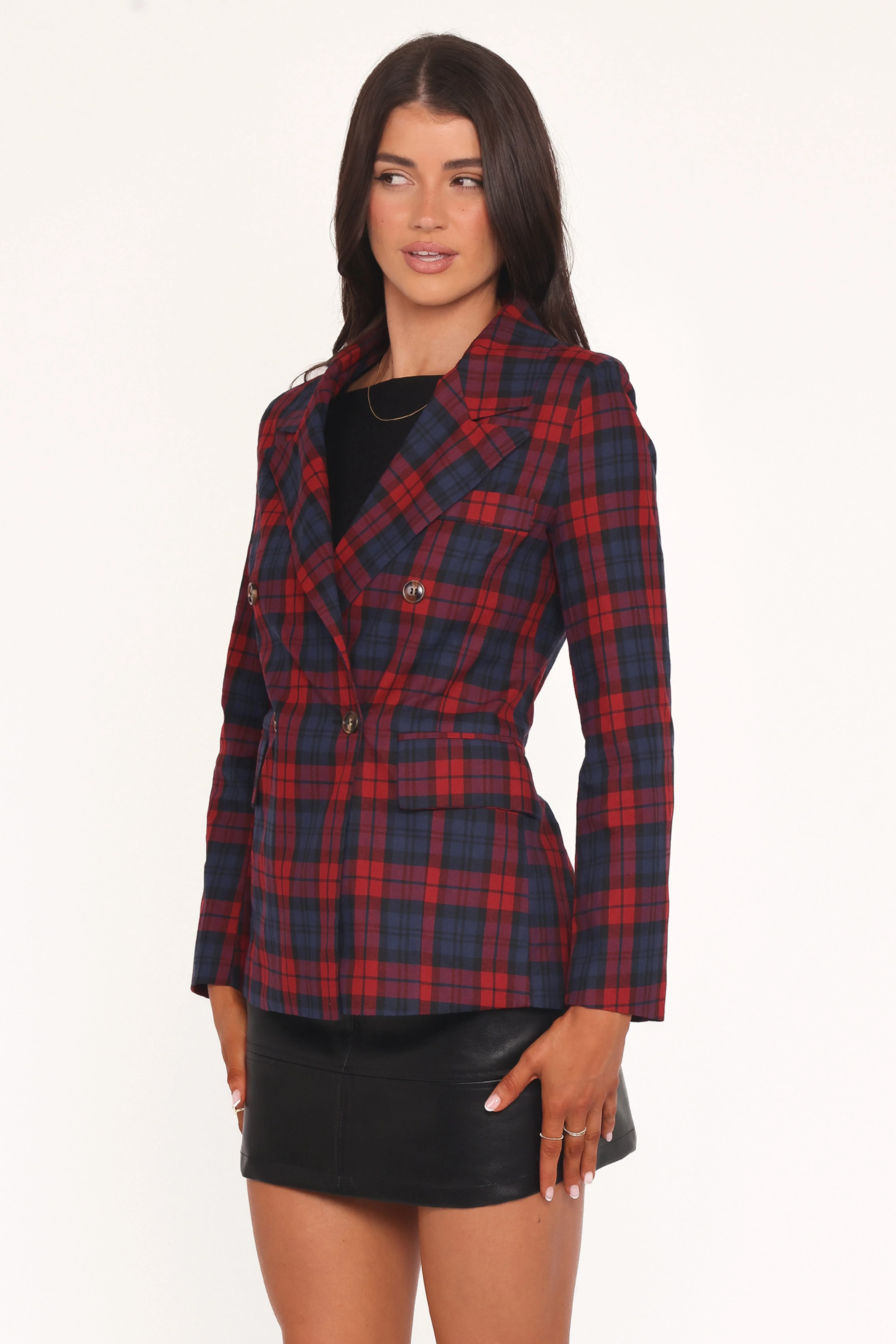 Juliette Blazer - Red Plaid - Image 3