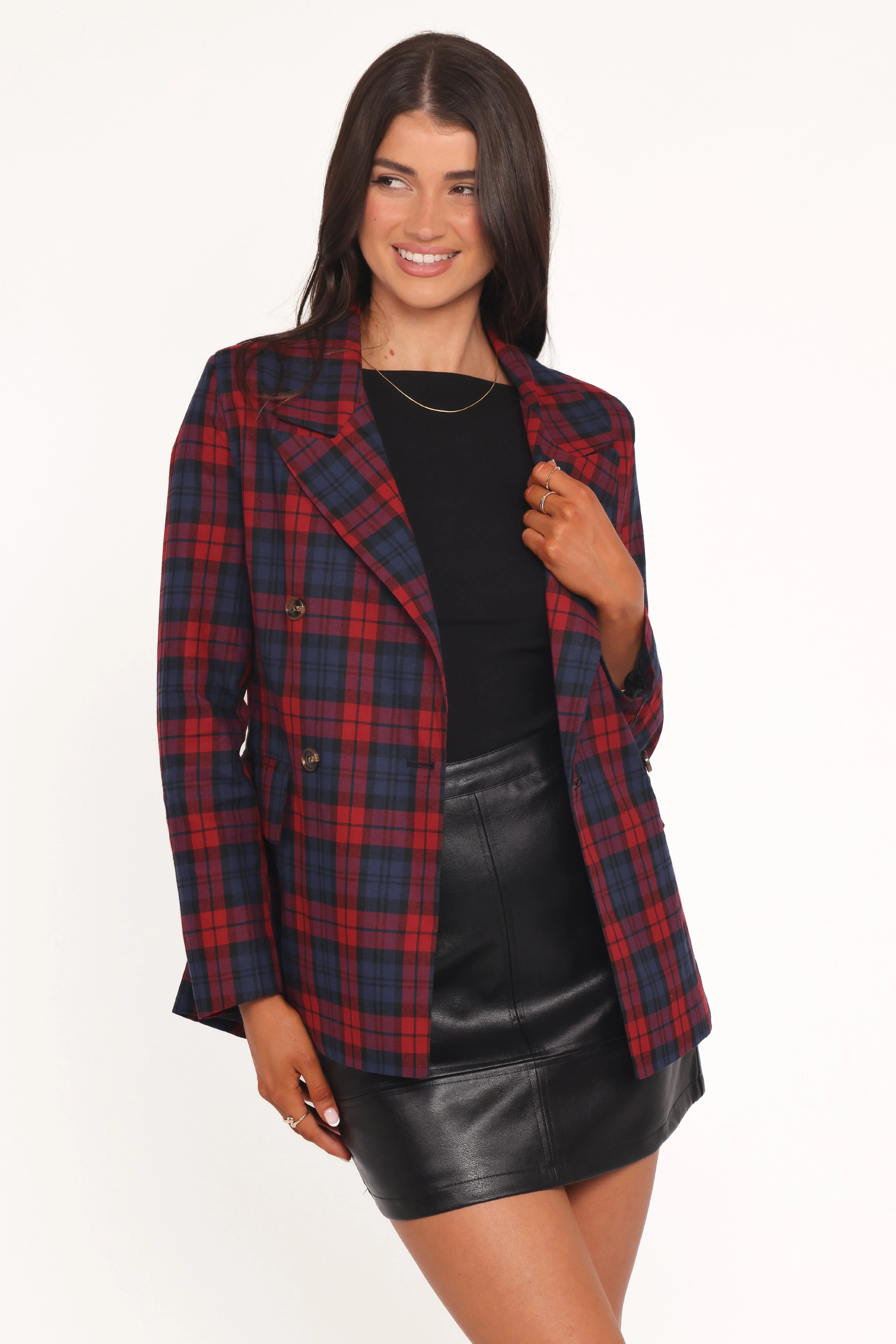 Juliette Blazer - Red Plaid - Image 6