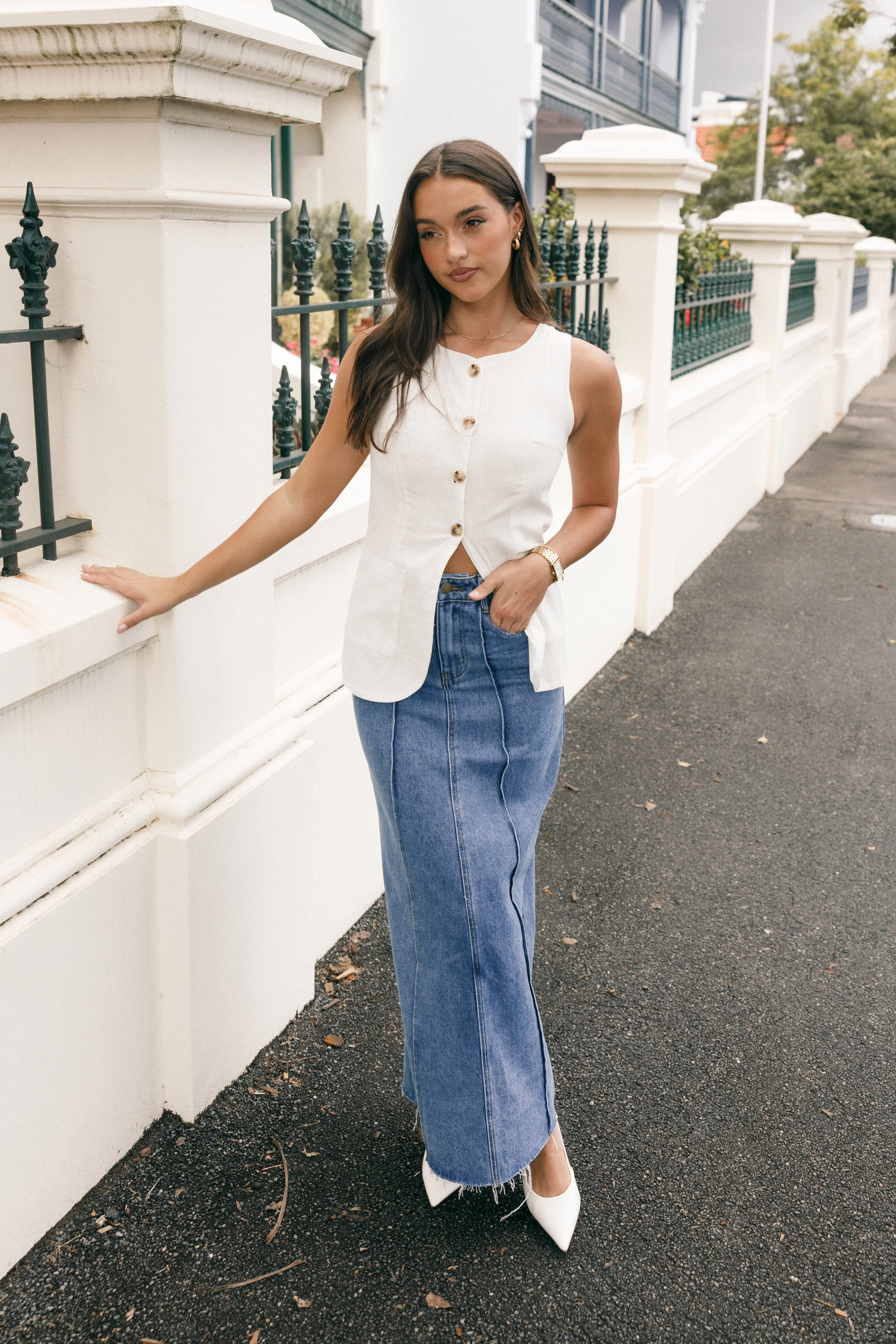 June Vest - White - Image 2
