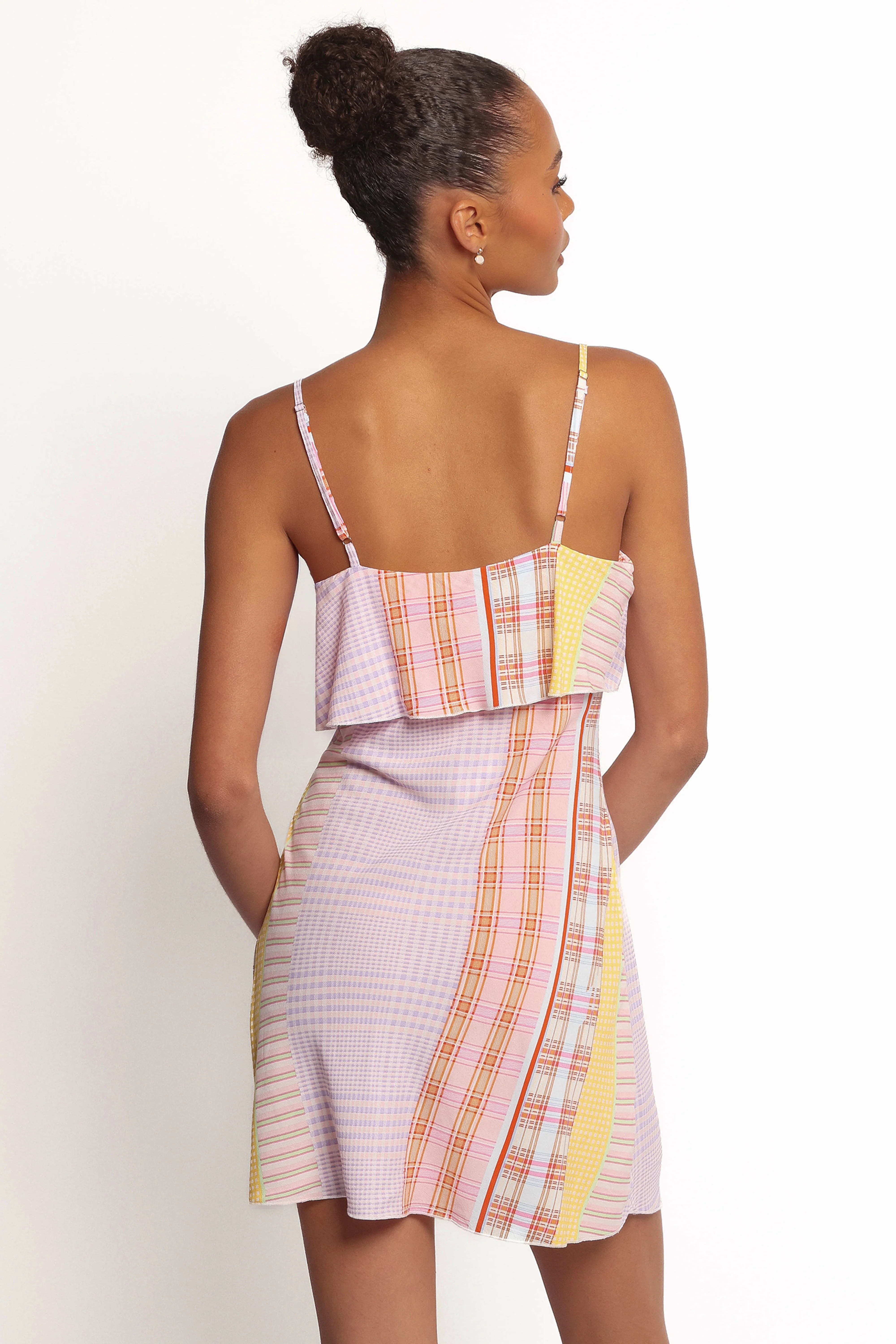 Junia Mini Dress - Pink Plaid - Image 4