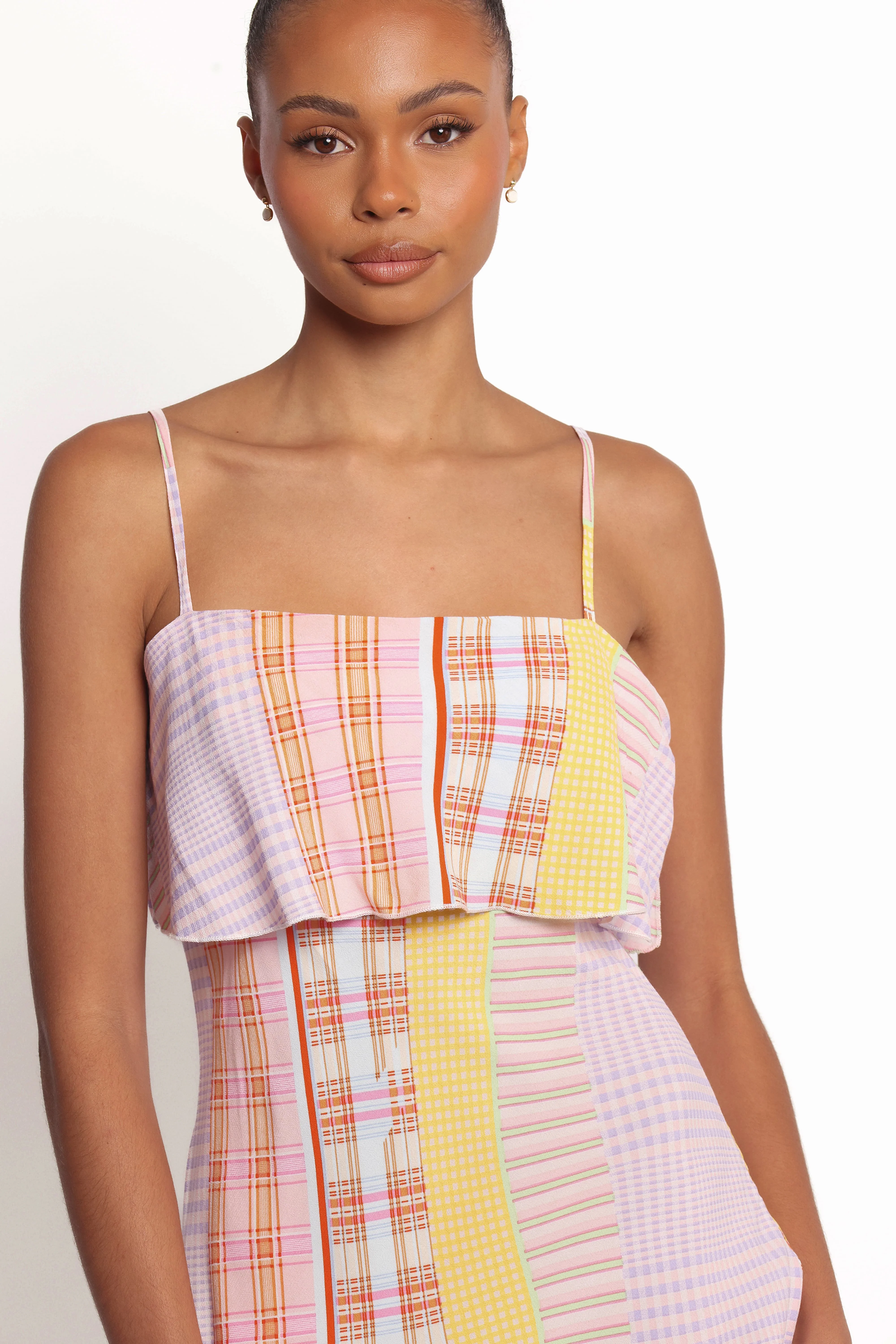 Junia Mini Dress - Pink Plaid - Image 5
