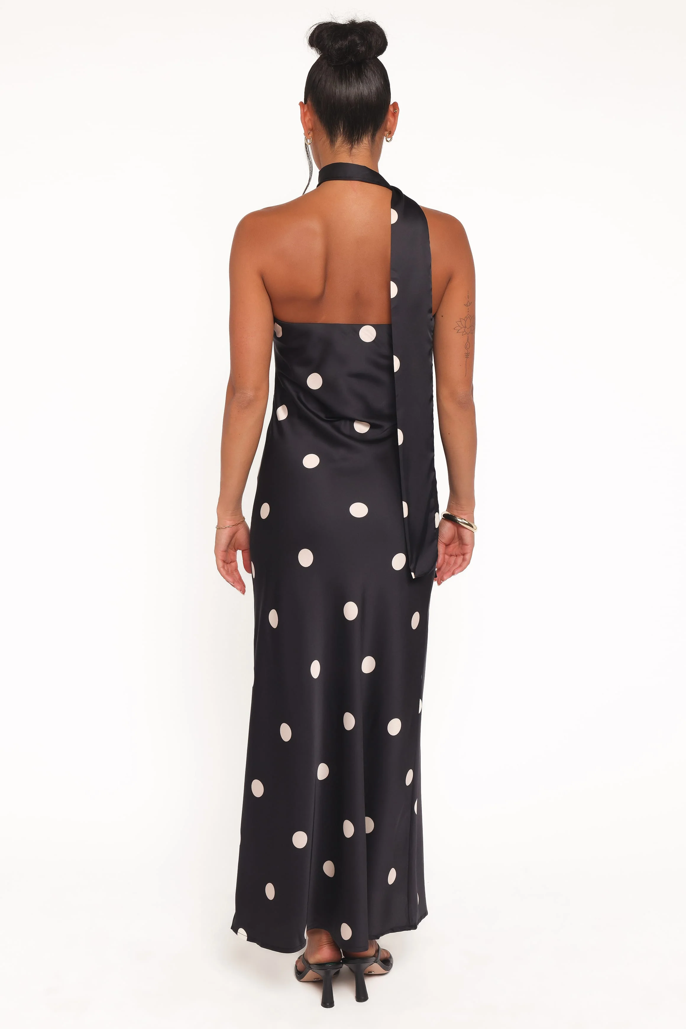 Jutta Strapless Maxi Dress - Black Polka Dot - Image 3