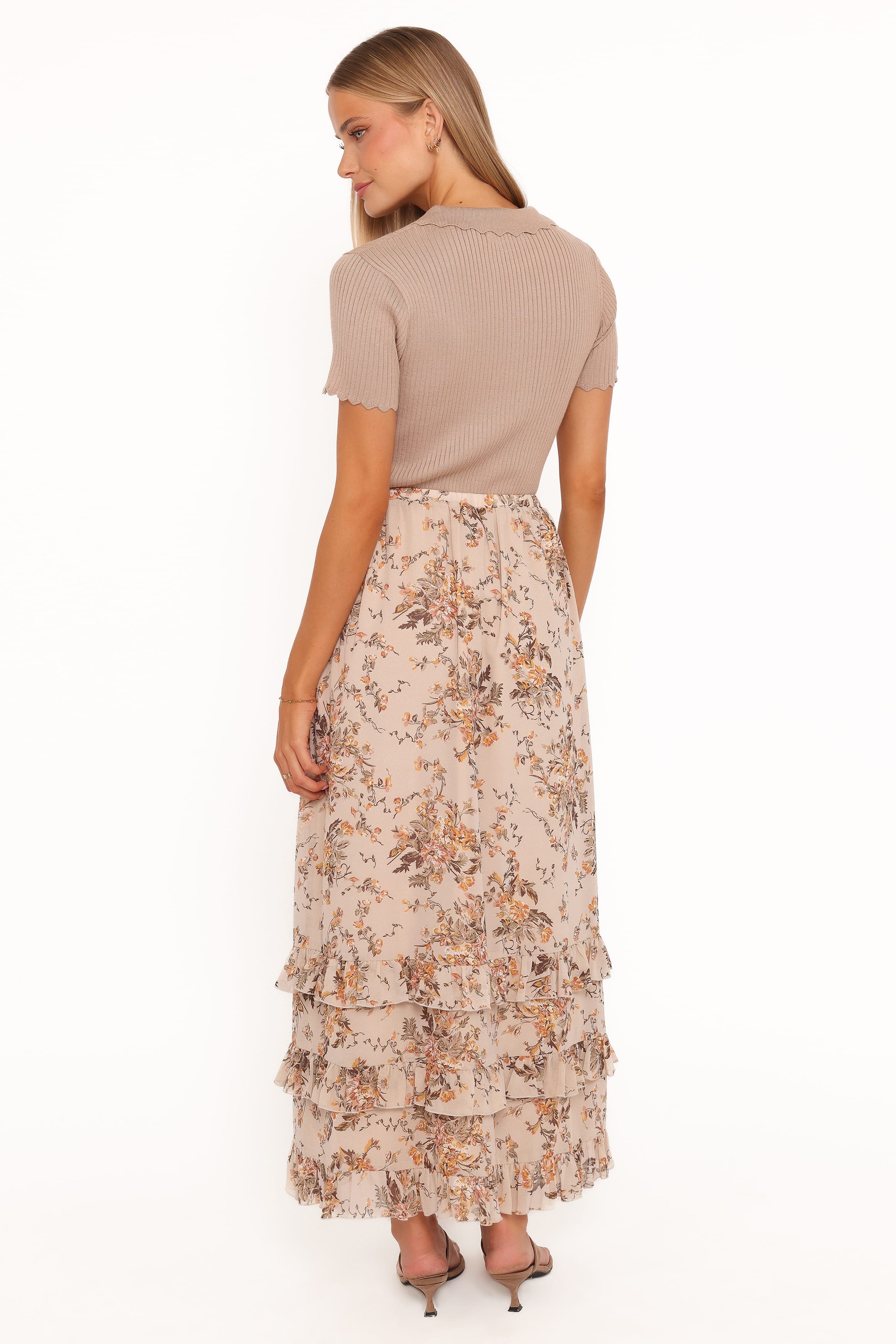 Kadie Maxi Skirt - Beige Floral - Image 5
